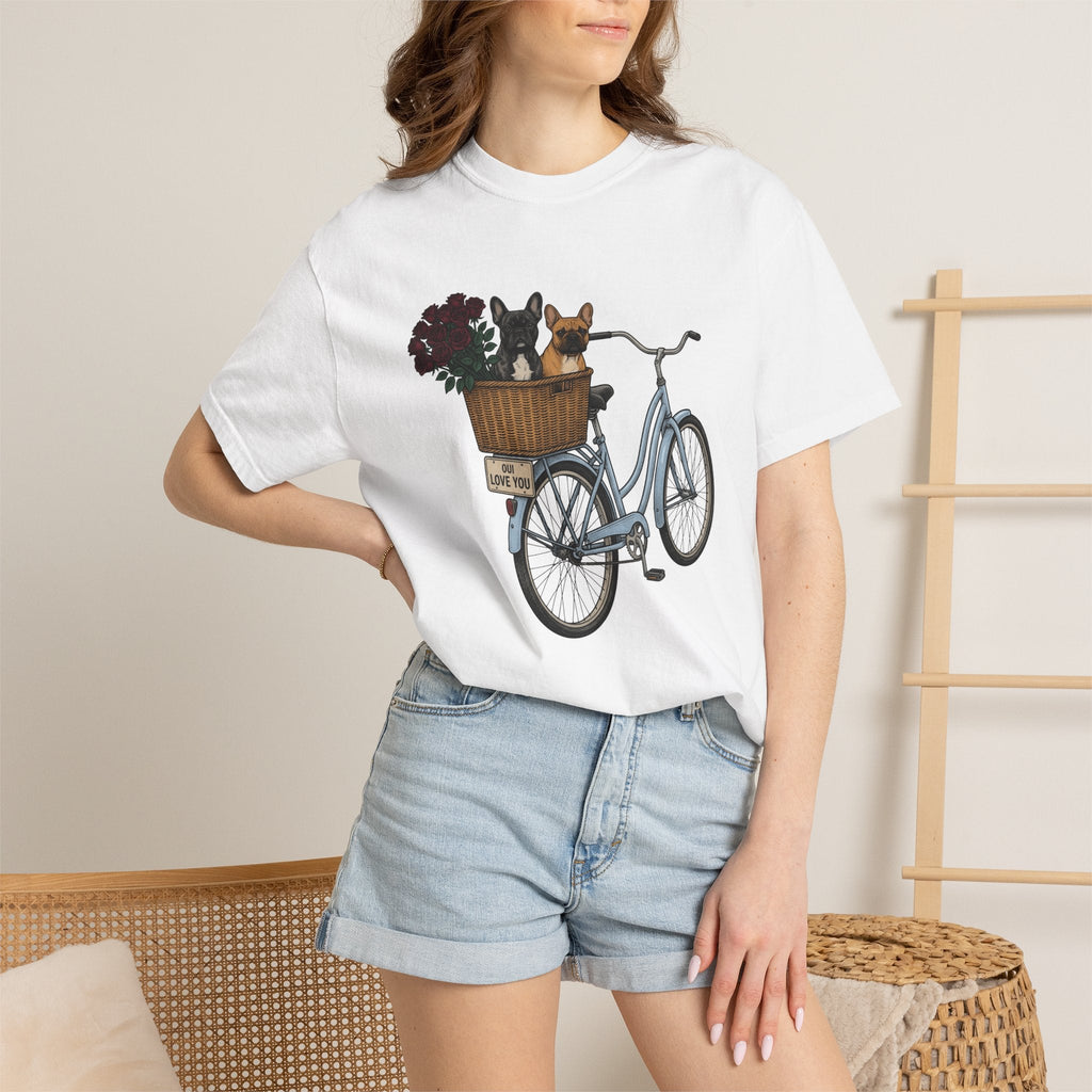 Frenchie Bike Shirt Valentines Day Puppy Gift Women Rustic product image 6