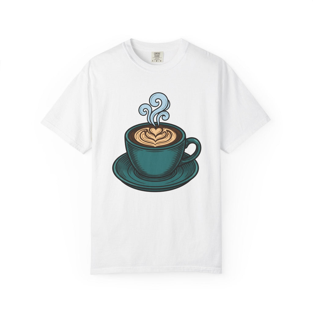 Coffee Cup Shirt Coffee Foodie Unisex Gift Hand Drawn Tee Mug T-Shirt Coffee Fan