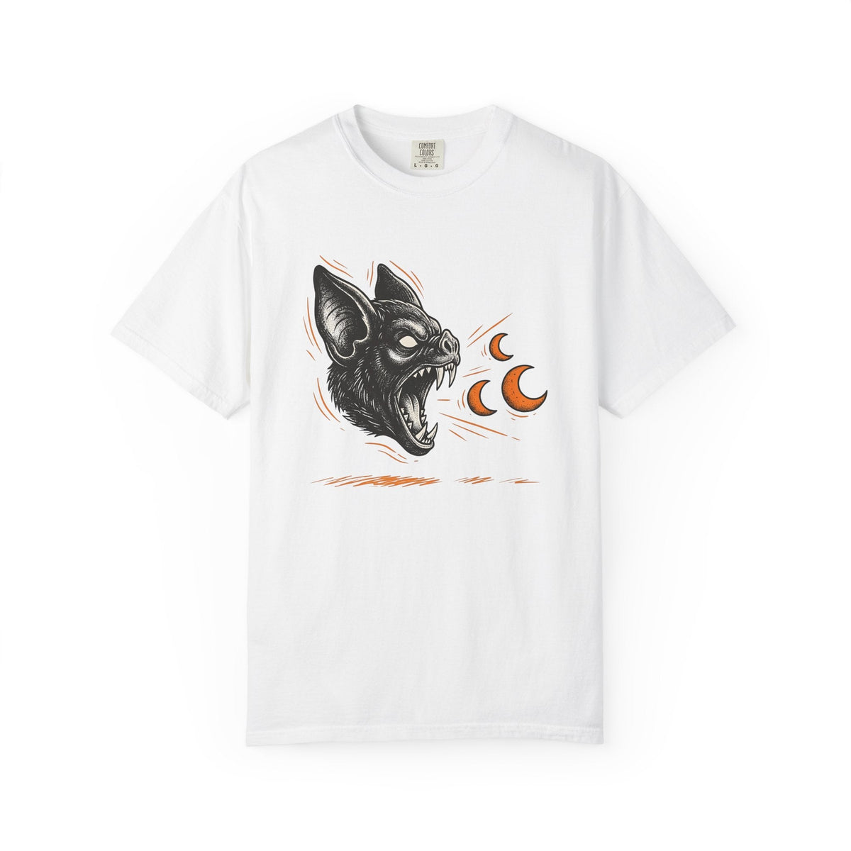 Bat Head Tattoo Style T-Shirt – Gothic Halloween Horror product image 1