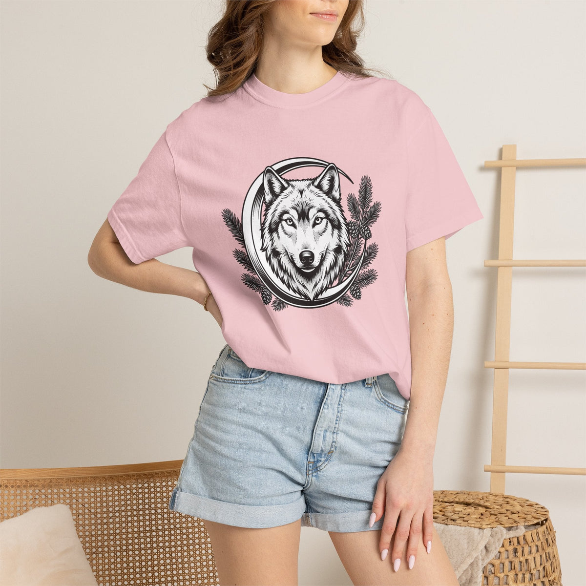 Wolf Face Shirt Boho Chic Outdoors Unisex Gift Sketch Tee product image 12