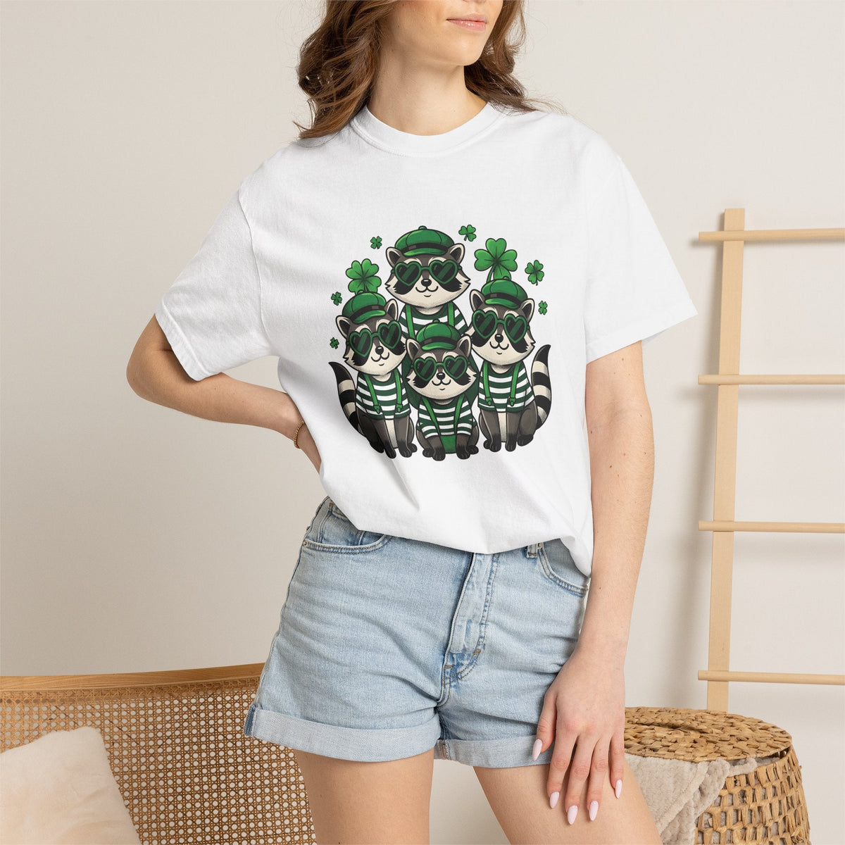 Raccoon Group Shirt St Patrick's Day Animal Unisex Gift product image 6