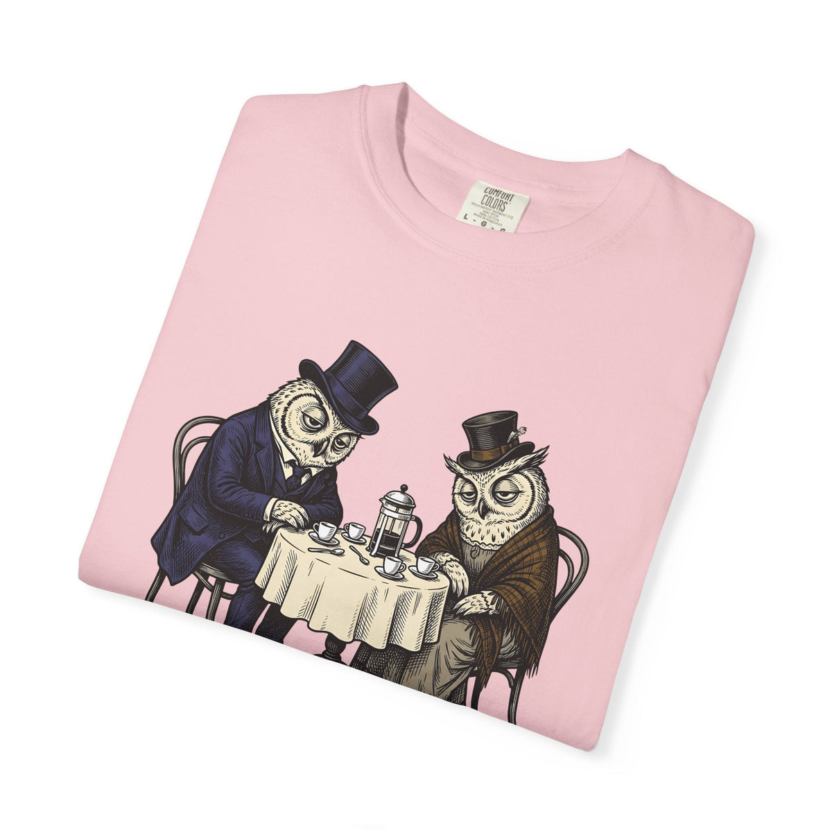 Owl Tea Gathering Shirt Coffee Wildlife Unisex Gift Retro product image 11