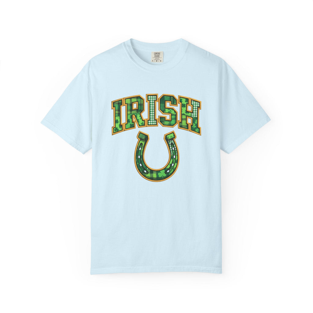 Horseshoe Shirt St Patrick's Day Charm Unisex Gift Applique Tee Horse Shoe