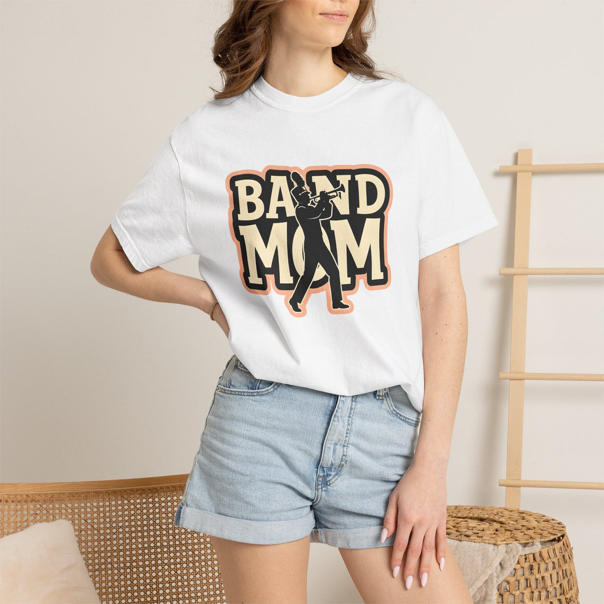 Marching Band Drumline Bold T-Shirt – Music Mom Pride for product image 6