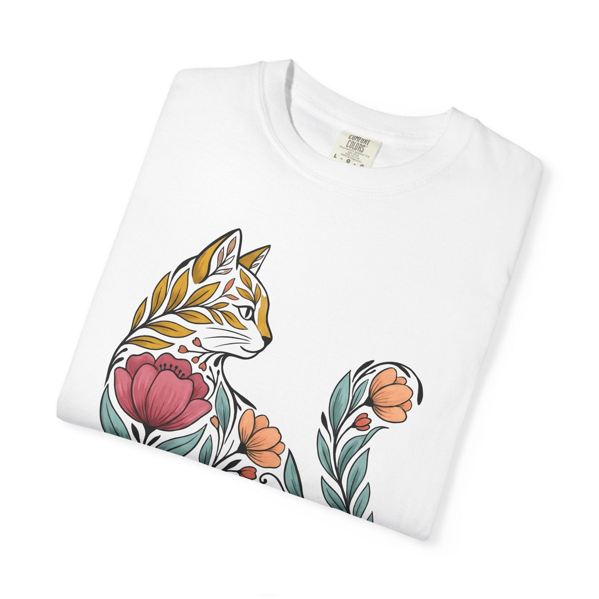 Garden Cat Vintage T-Shirt – Valentine's Day Floral Kitty product image 5