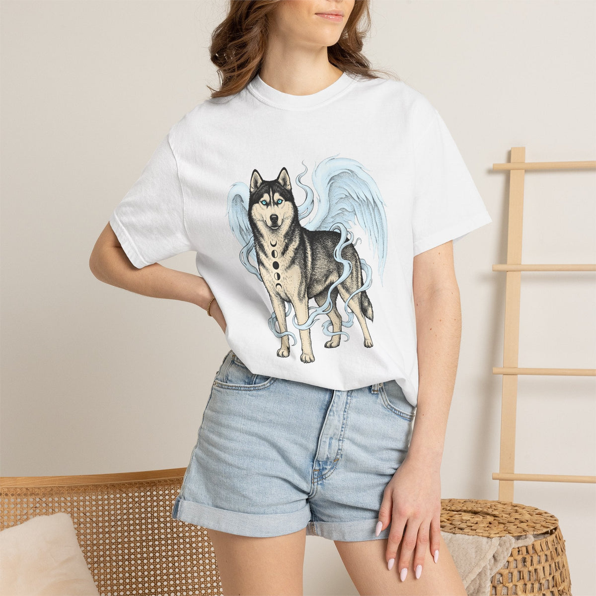 Husky Angel Shirt Dog Legend Unisex Gift Cartoon Tee product image 6
