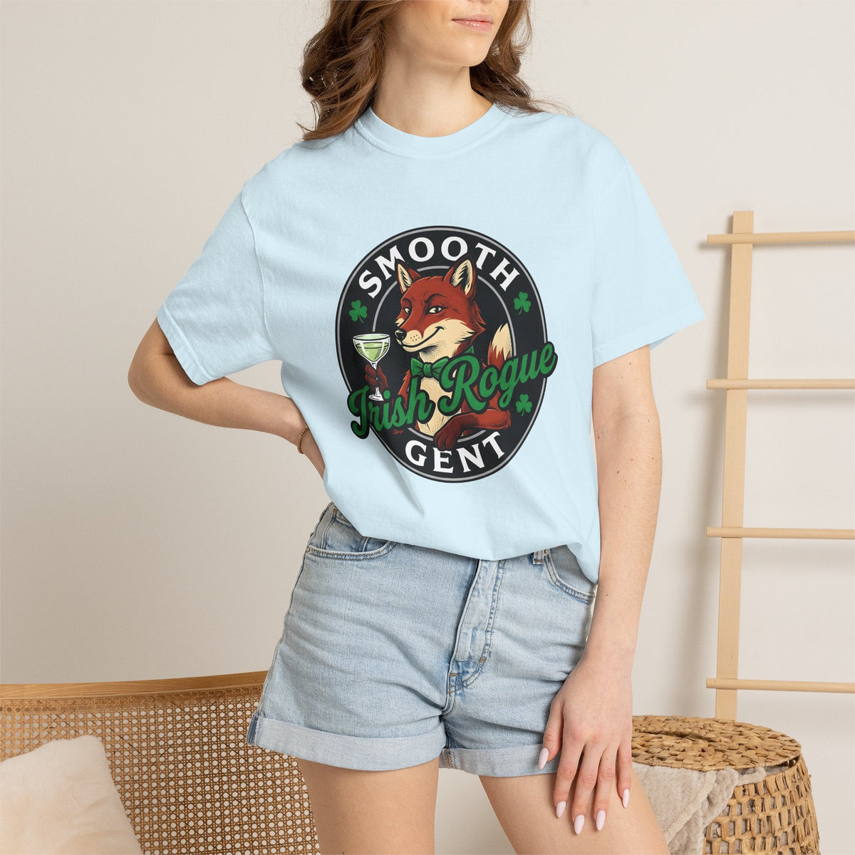 Fox Cocktail Shirt St Patrick's Day Animal Gift Women product image 9