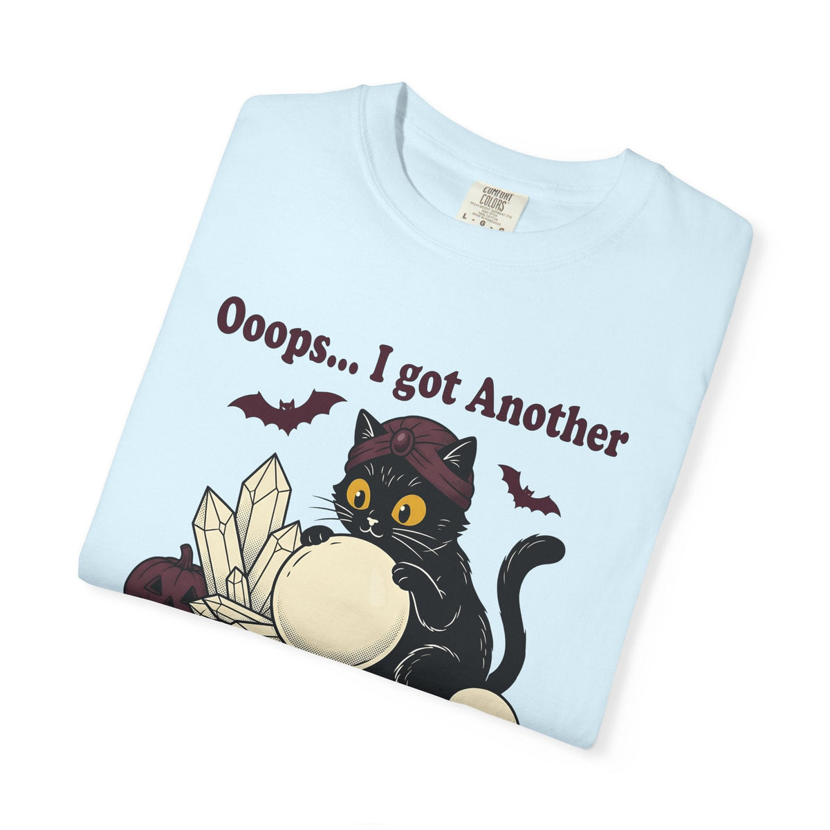 Black Cat Crystal Ball Cartoon T-Shirt – Halloween Witchy product image 8