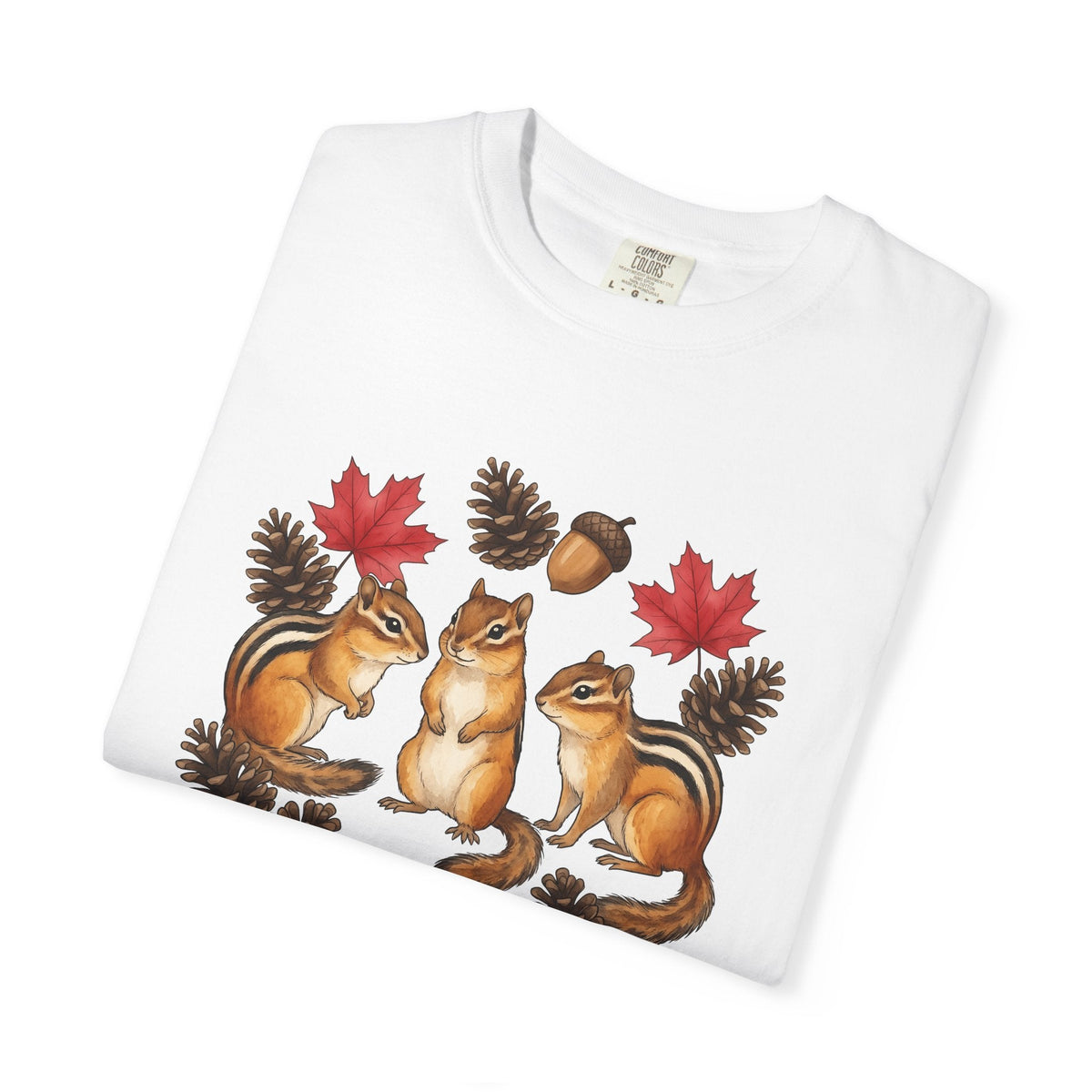 Chipmunk Trio Shirt Animals Nature Unisex Gift Cartoon Tee product image 5
