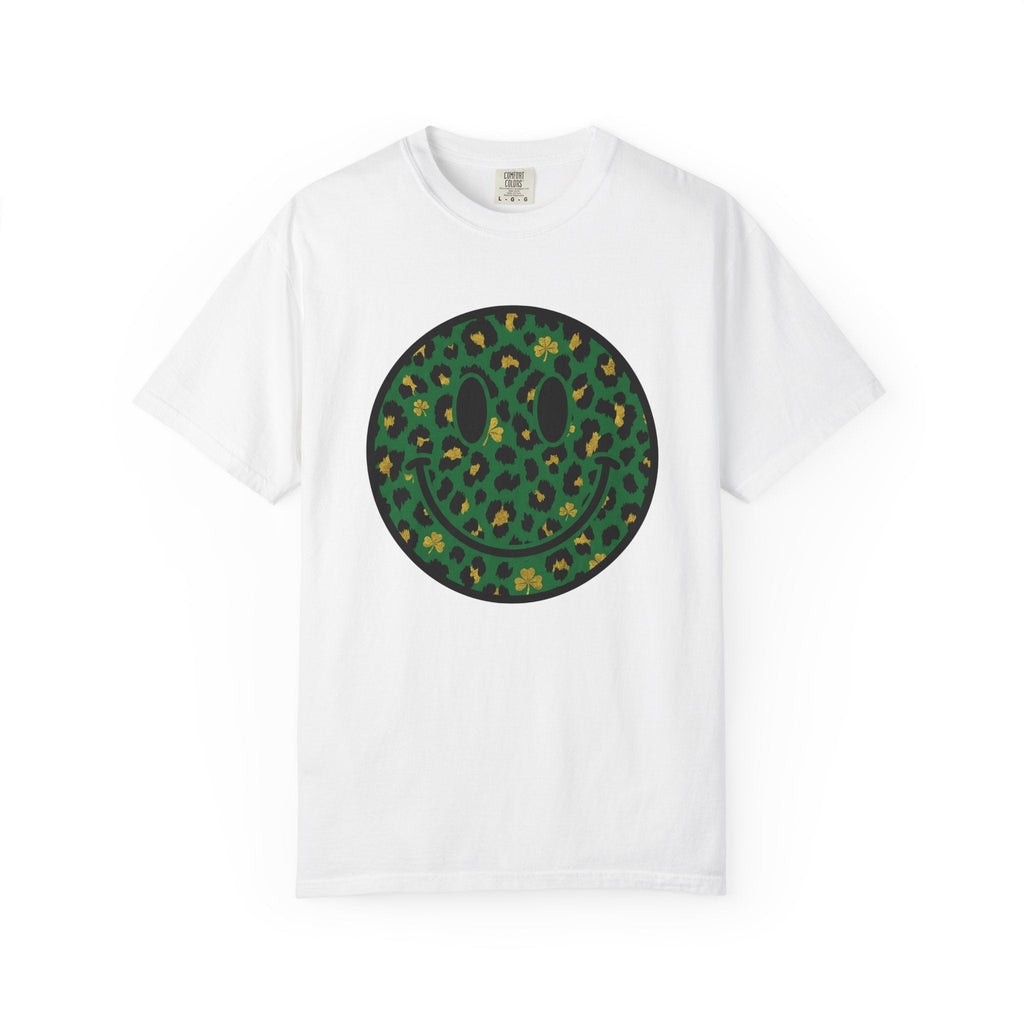 Smiley Face Shirt St Patrick's Day Animal Print Unisex Gift product image 1