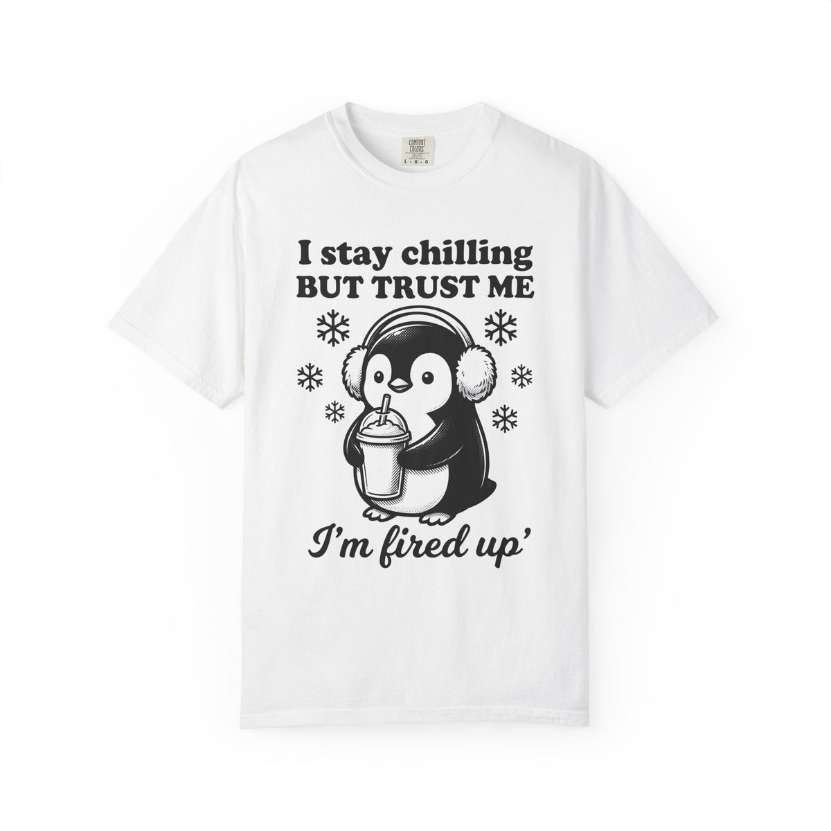Penguin Drink Shirt Funny Fauna Unisex Gift Hand Drawn Tee product image 1