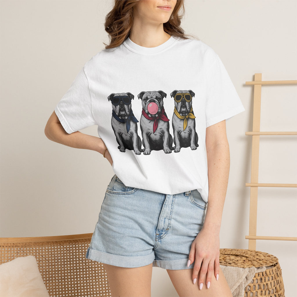Bulldog Pack Shirt Dog Funny Gift Women Retro Tee T-Shirt product image 6
