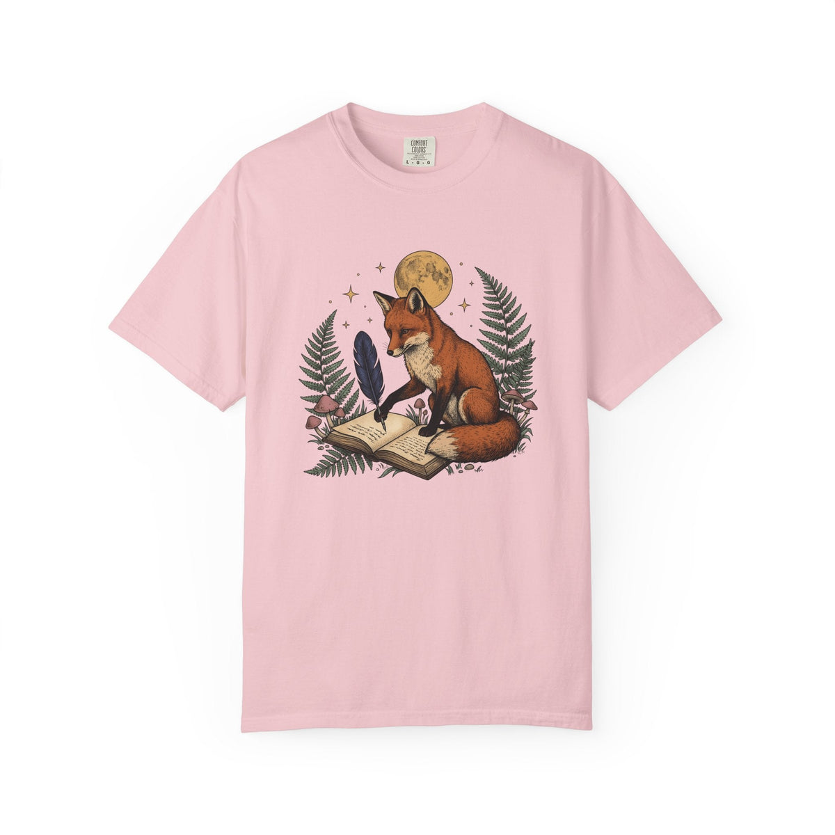 Fox Writing Diary Shirt Boho Chic Wildlife Unisex Gift product image 3