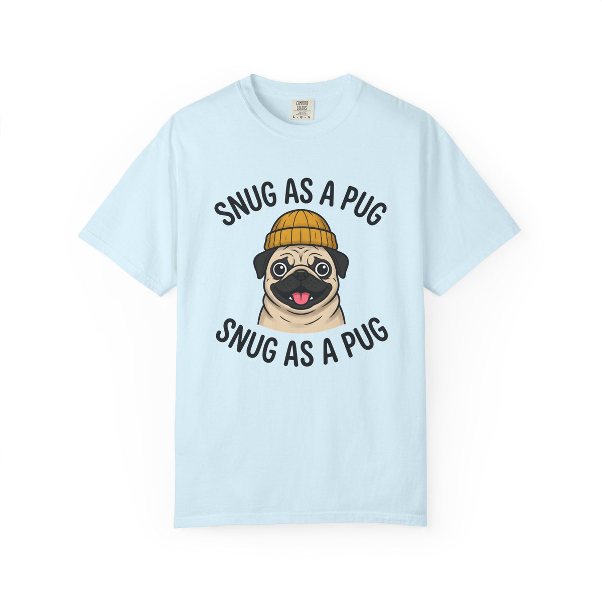 Pug Dog Shirt Dog Humor Gift Women Cartoon Tee Puggle T-Shirt Dog Fan Comic Graphic Tshirt Hand Drawn Beanie Hat Tshirt