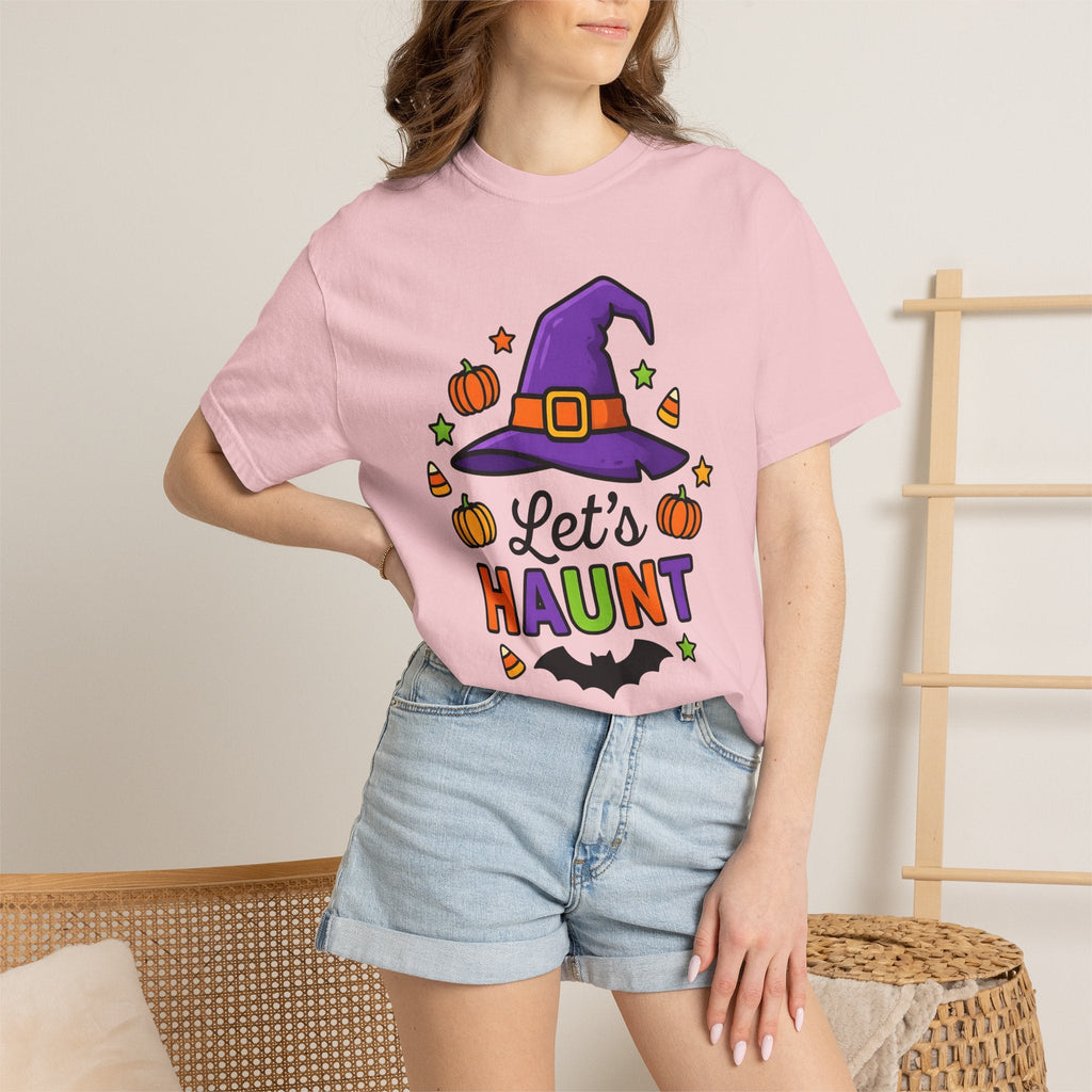 Wizard Hat Shirt Halloween Scary Gift Women Comic Tee Pointy Hat T-Shirt Horror Fan Spooky Graphic Tshirt Vintage Jack O Lantern Tshirt