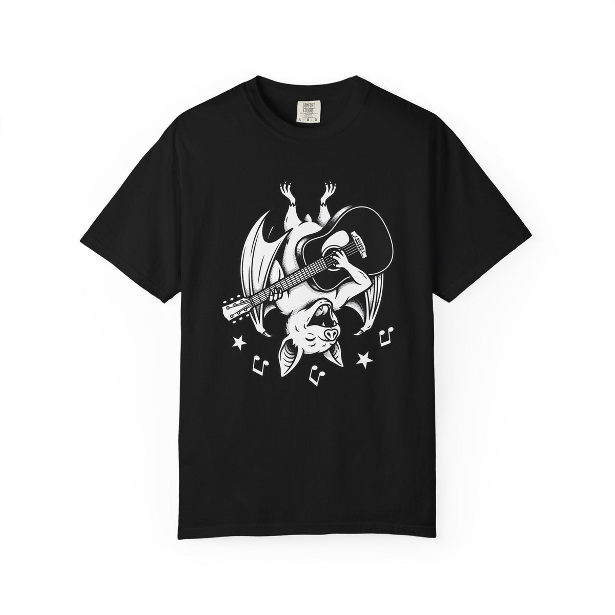 Bat Guitar Shirt Funny Nature Gift Women Illustration Tee product image 4