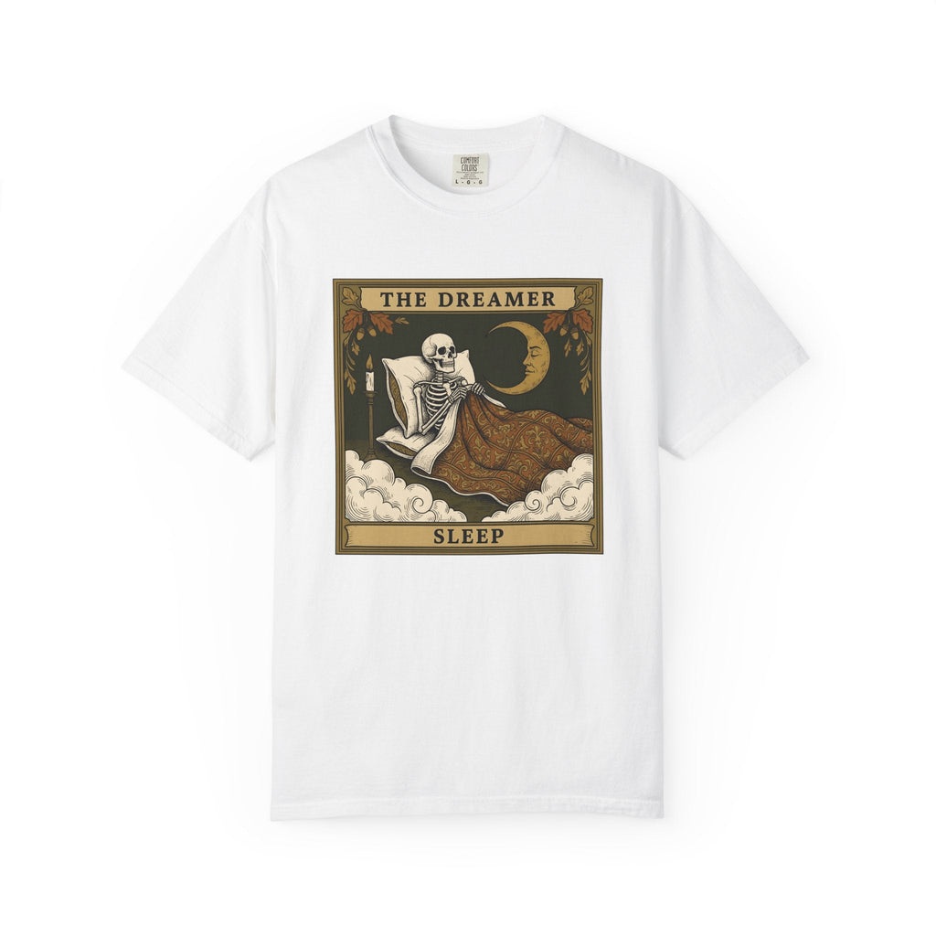 Skeleton Bed Shirt Boho Chic Gothic Unisex Gift Vintage Tee product image 1