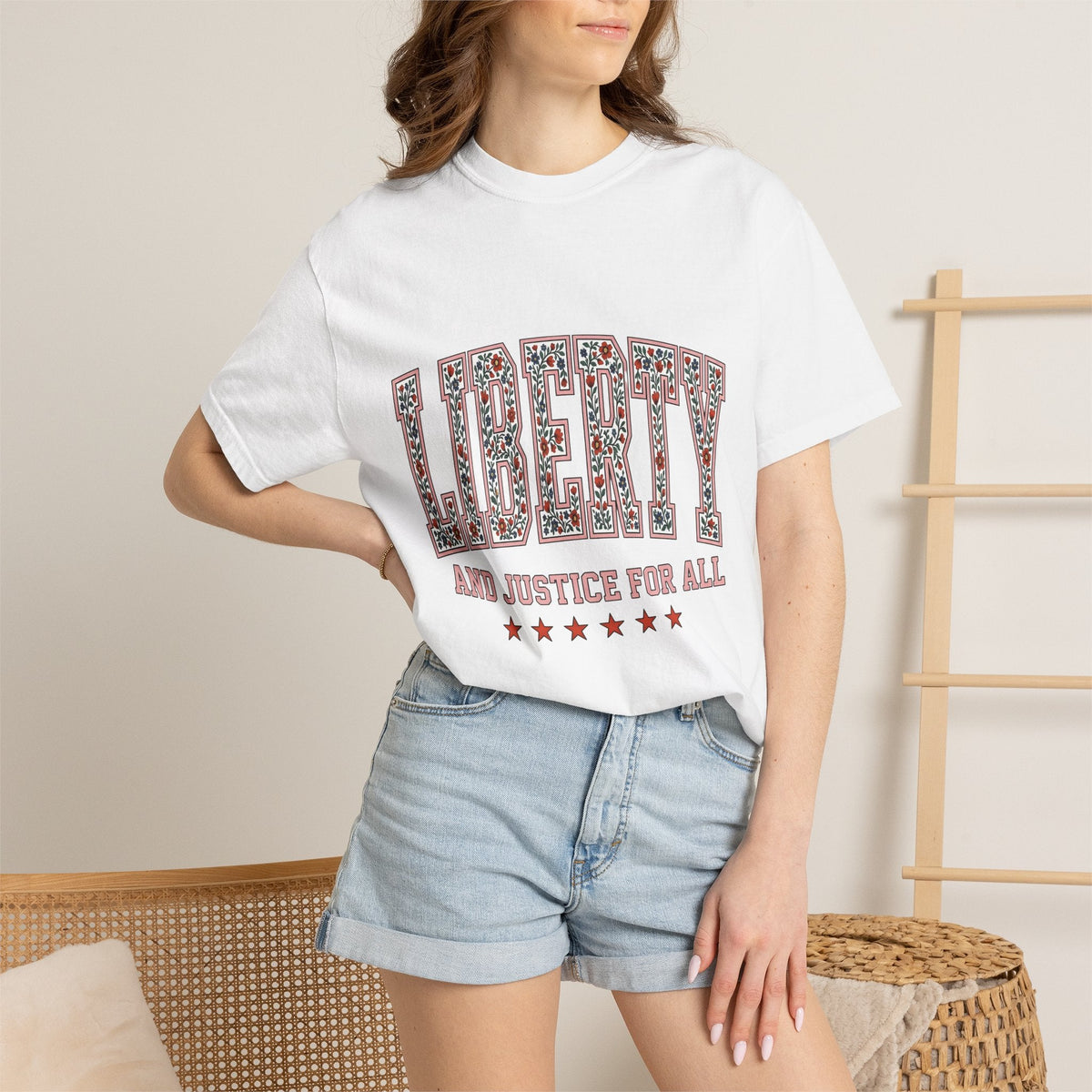 Flower Varsity Letters Shirt America Flag Unisex Gift Retro product image 6