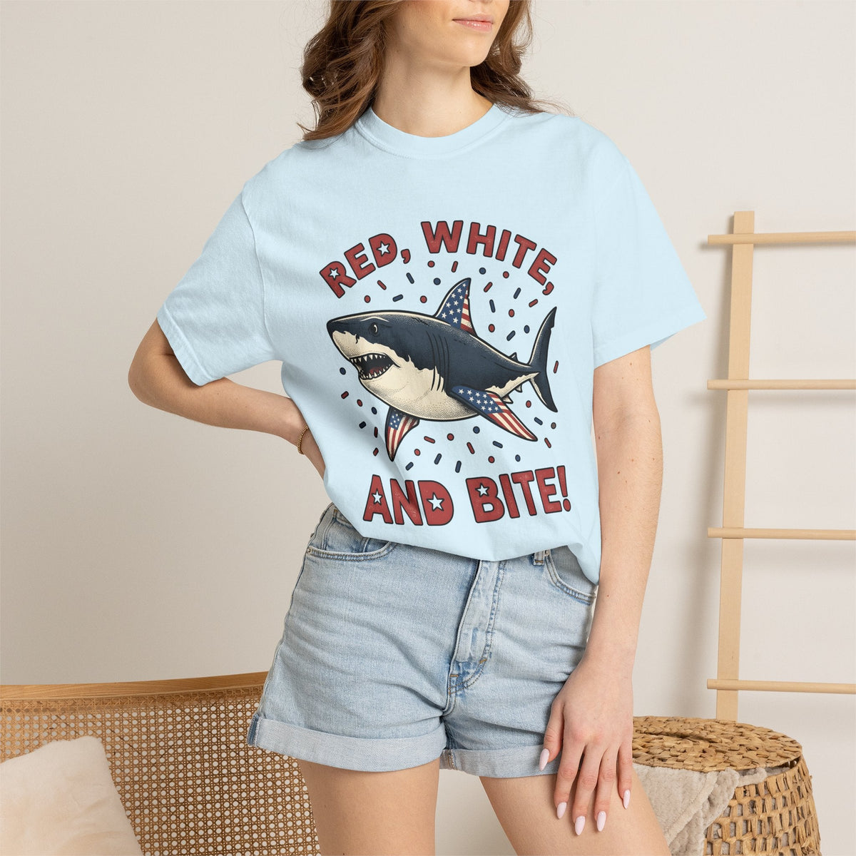 Freedom Shark Shirt 4th Of July Creatures Gift Women product image 9
