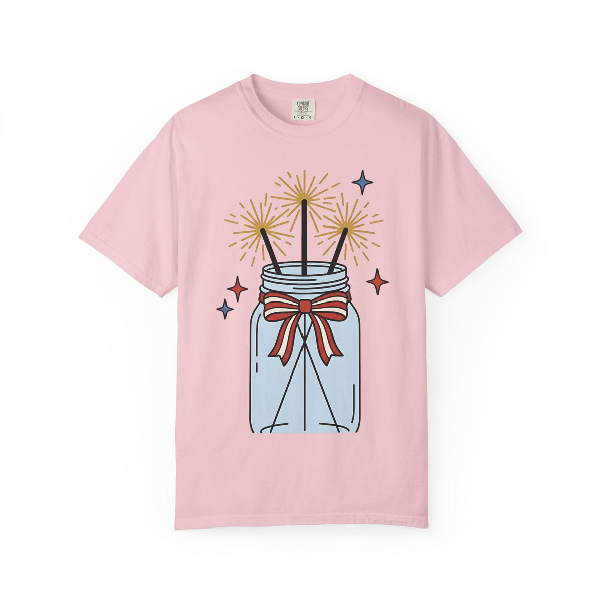 Glass Jar Sparkler Shirt America 4Th Of July Festival product image 3