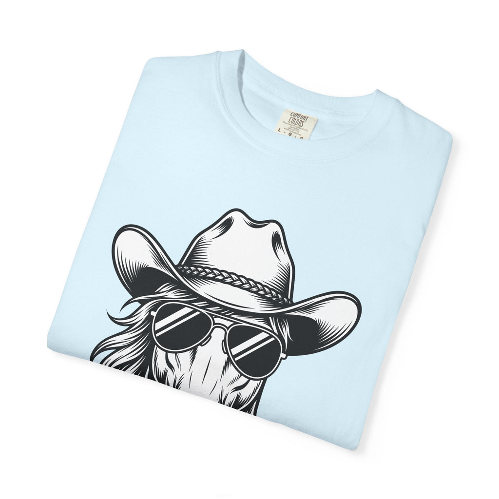 Horse Hat Cowboy Shirt Cowgirl Leather Gift for Women Line Art Tee Cowboy