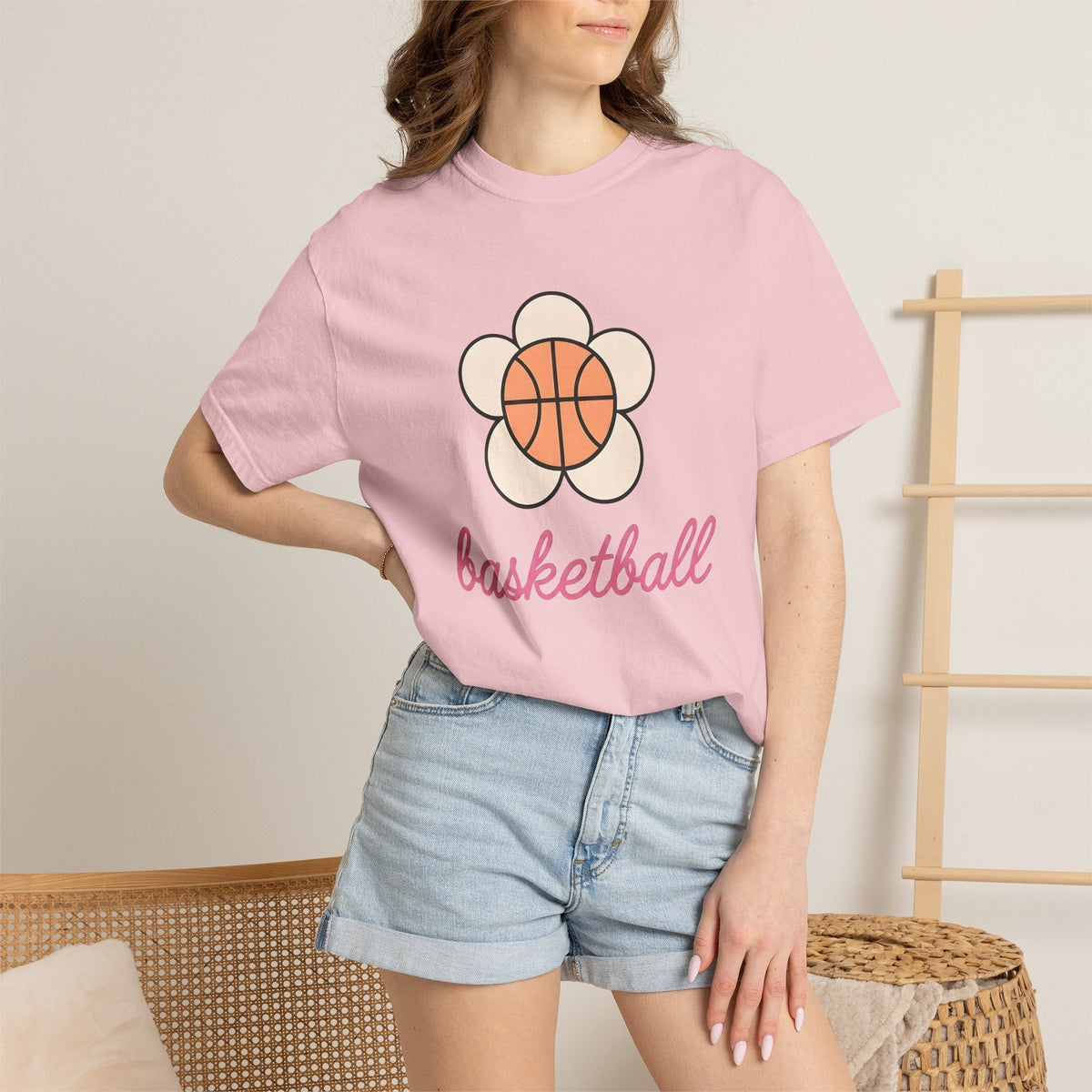 Basketball Petal Shirt Garden Unisex Gift Flat Tee Flower product image 12