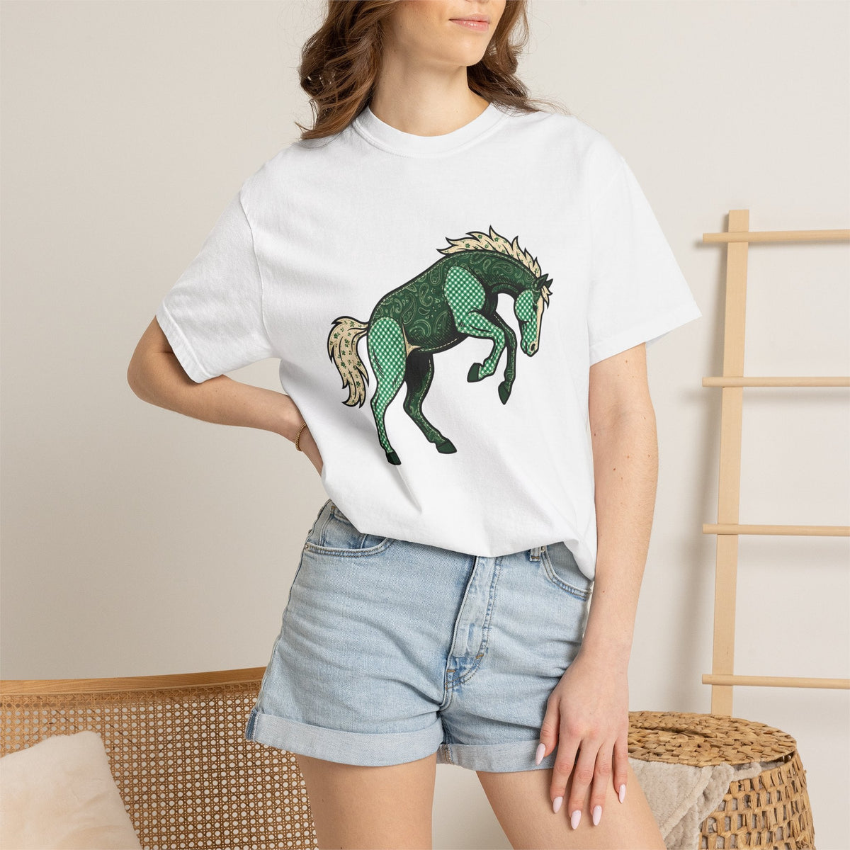 Spotted Horse Shirt St Patrick's Day Unisex Gift Rustic Tee product image 6