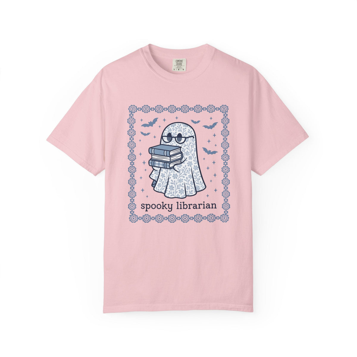 Ghost Books Shirt Librarian Halloween Unisex Gift Floral product image 3