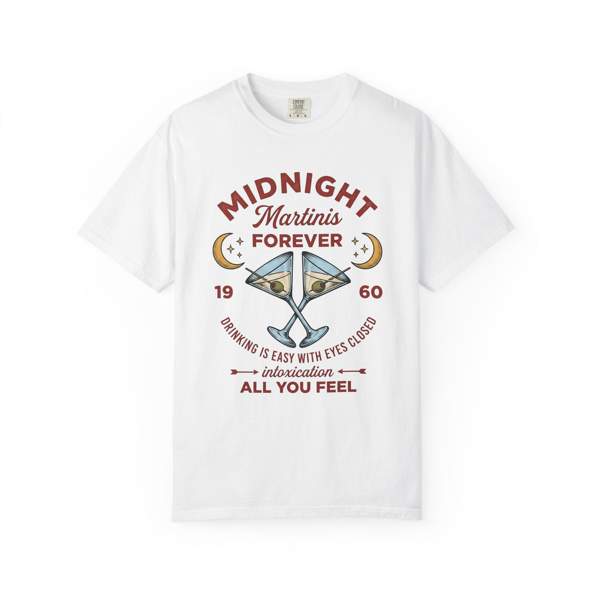 Martini Glass Shirt Drinks Event Unisex Gift Antique Tee product image 1