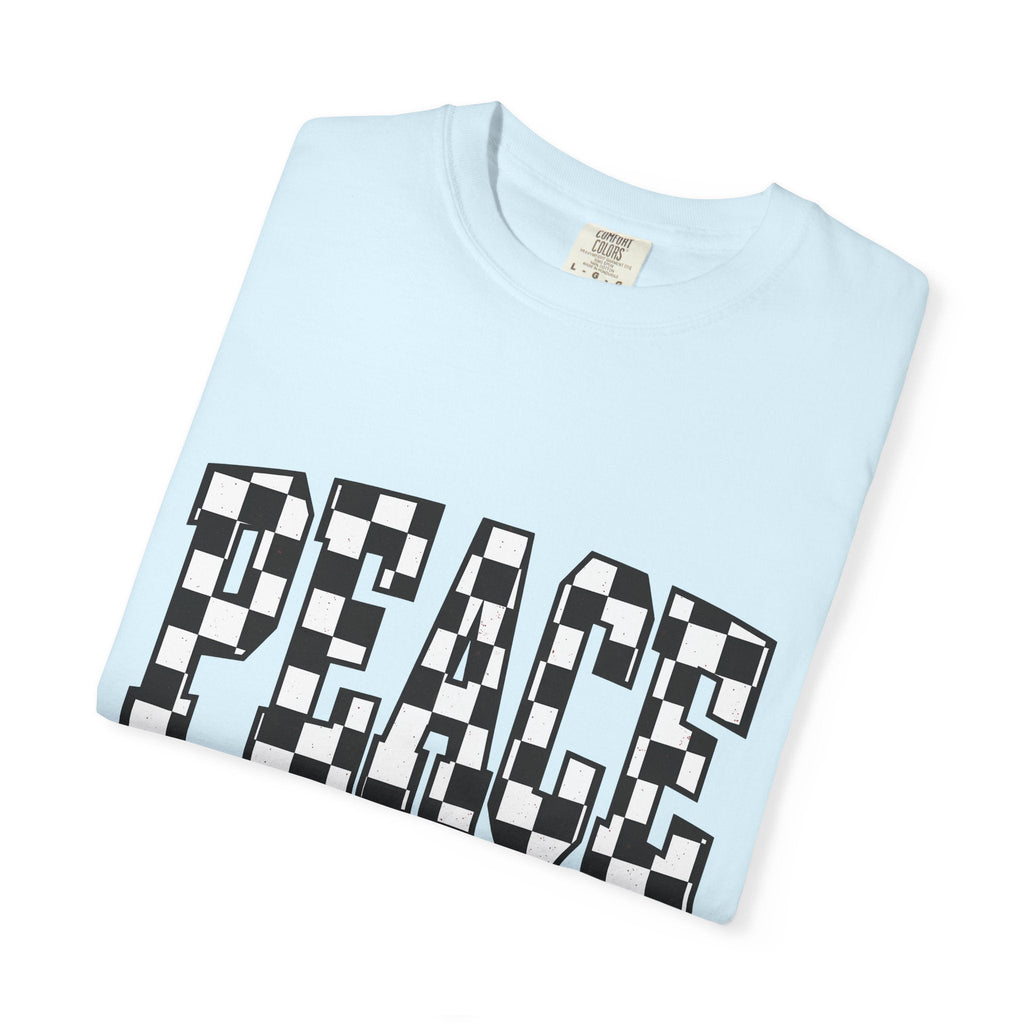 Checkered Text Shirt Peace Inspirational Unisex Gift Bold product image 8