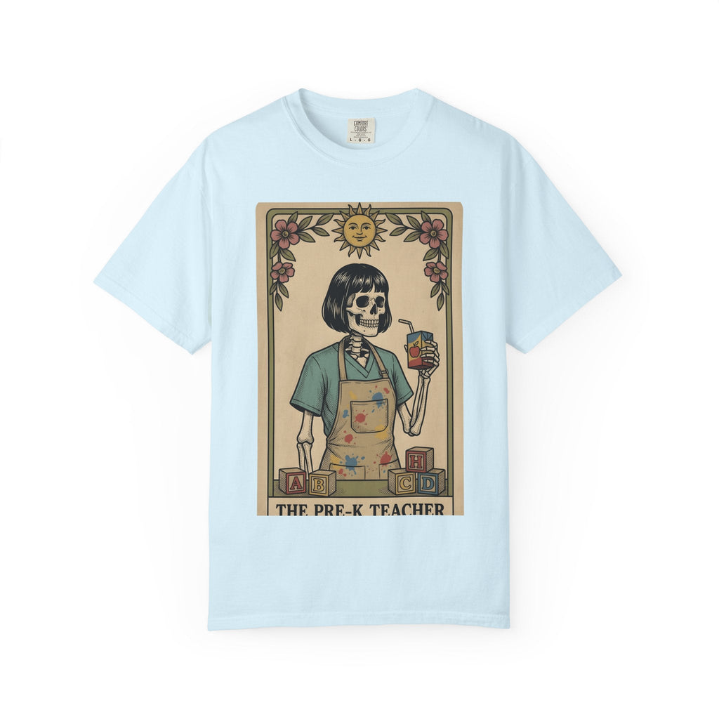 Skeleton Professor Tarot Card T-Shirt – Funny Halloween product image 2