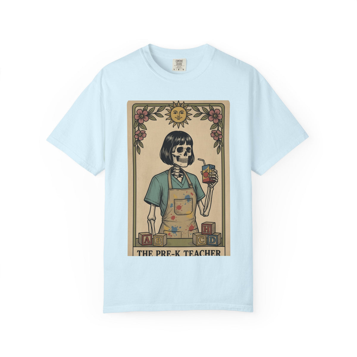 Skeleton Professor Tarot Card T-Shirt – Funny Halloween product image 2