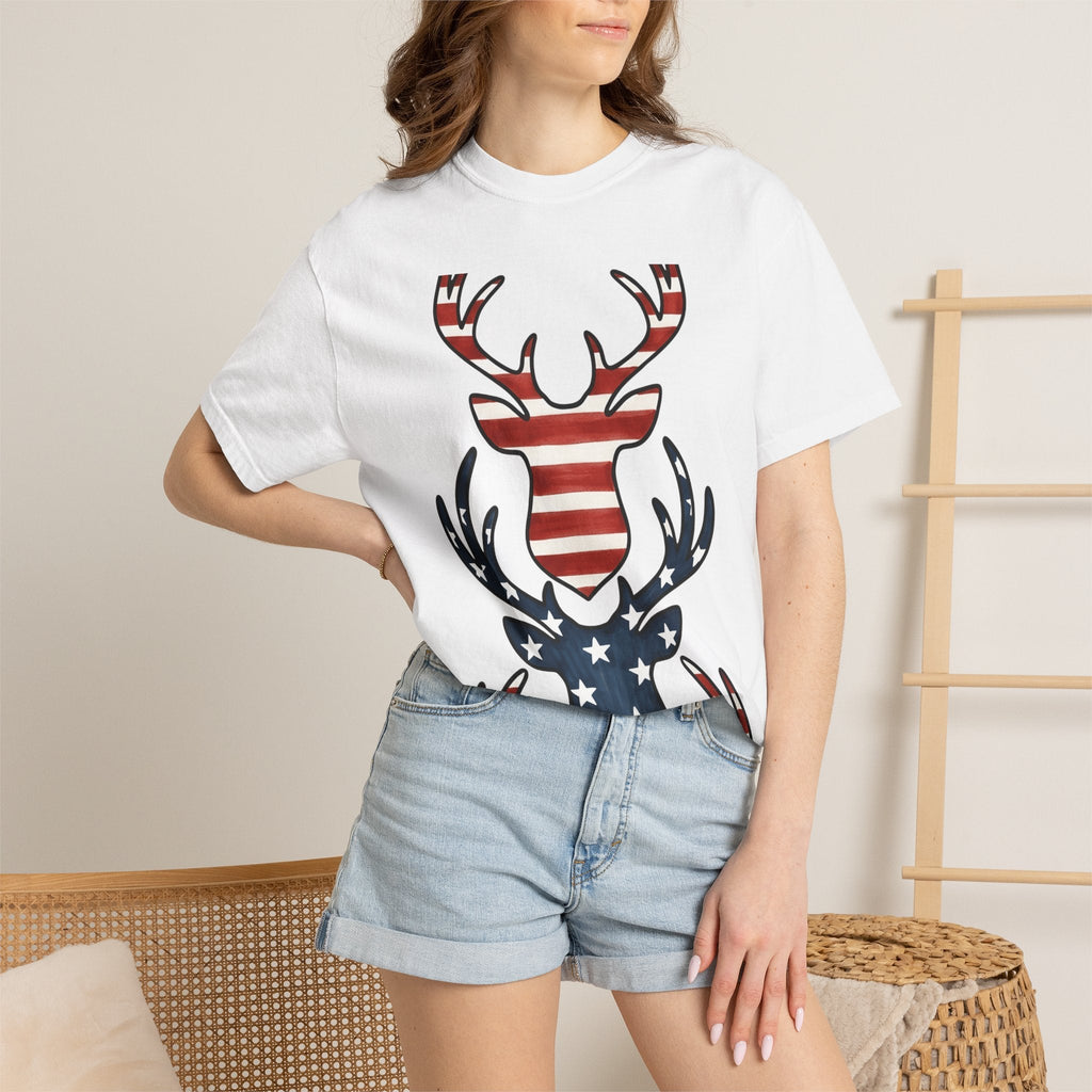 Buck Antlers Retro T-Shirt – Hunting Season Deer Outdoors product image 6