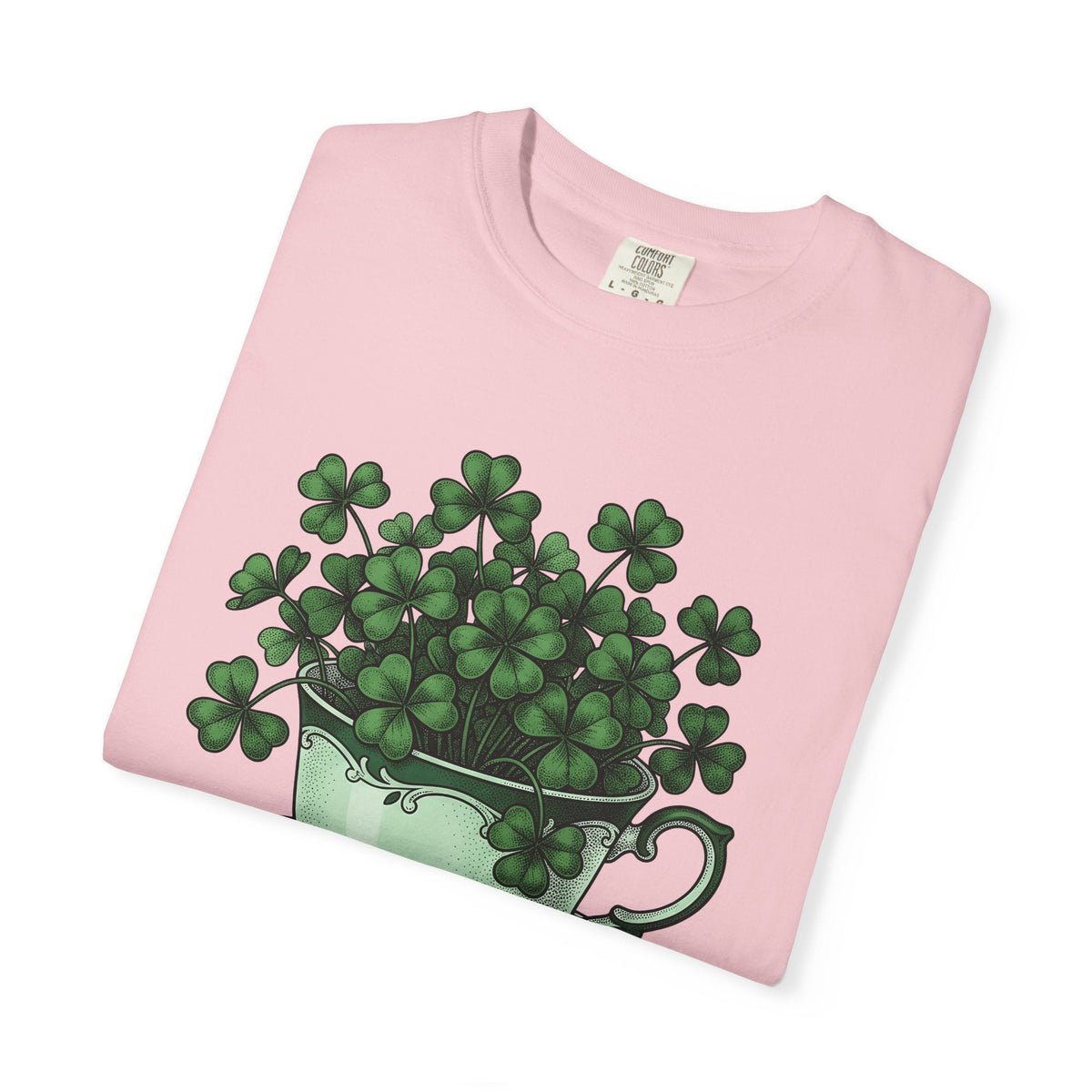 Clover Tea Cup Shirt St Patrick's Day Flower Unisex Gift Retro Tee Teacup