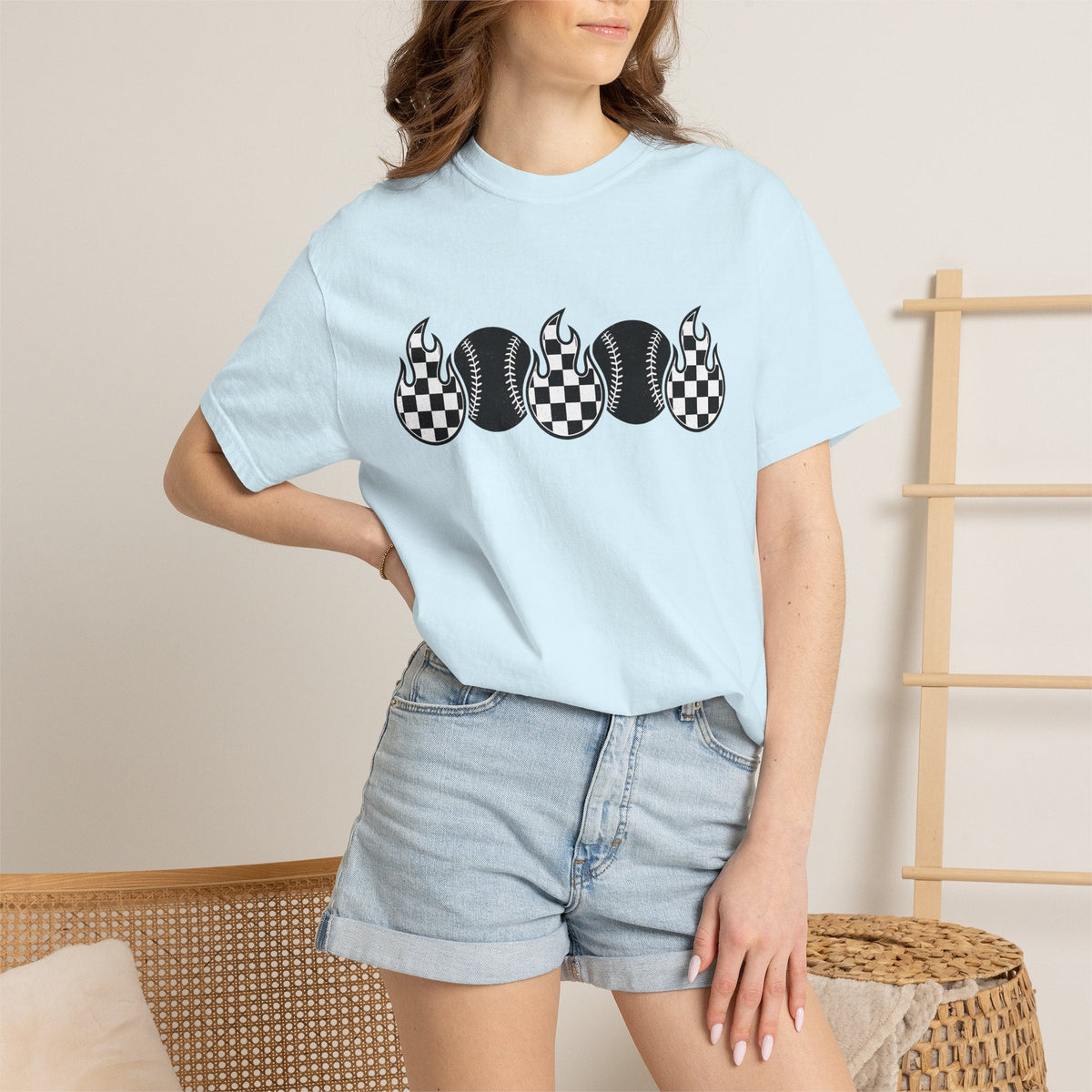 Baseball Flames Shirt Moms Competition Gift for Women product image 9