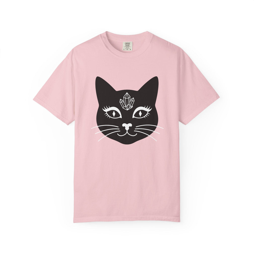 Black Cat Face Shirt Witchy Gift for Women Minimalist Tee product image 3