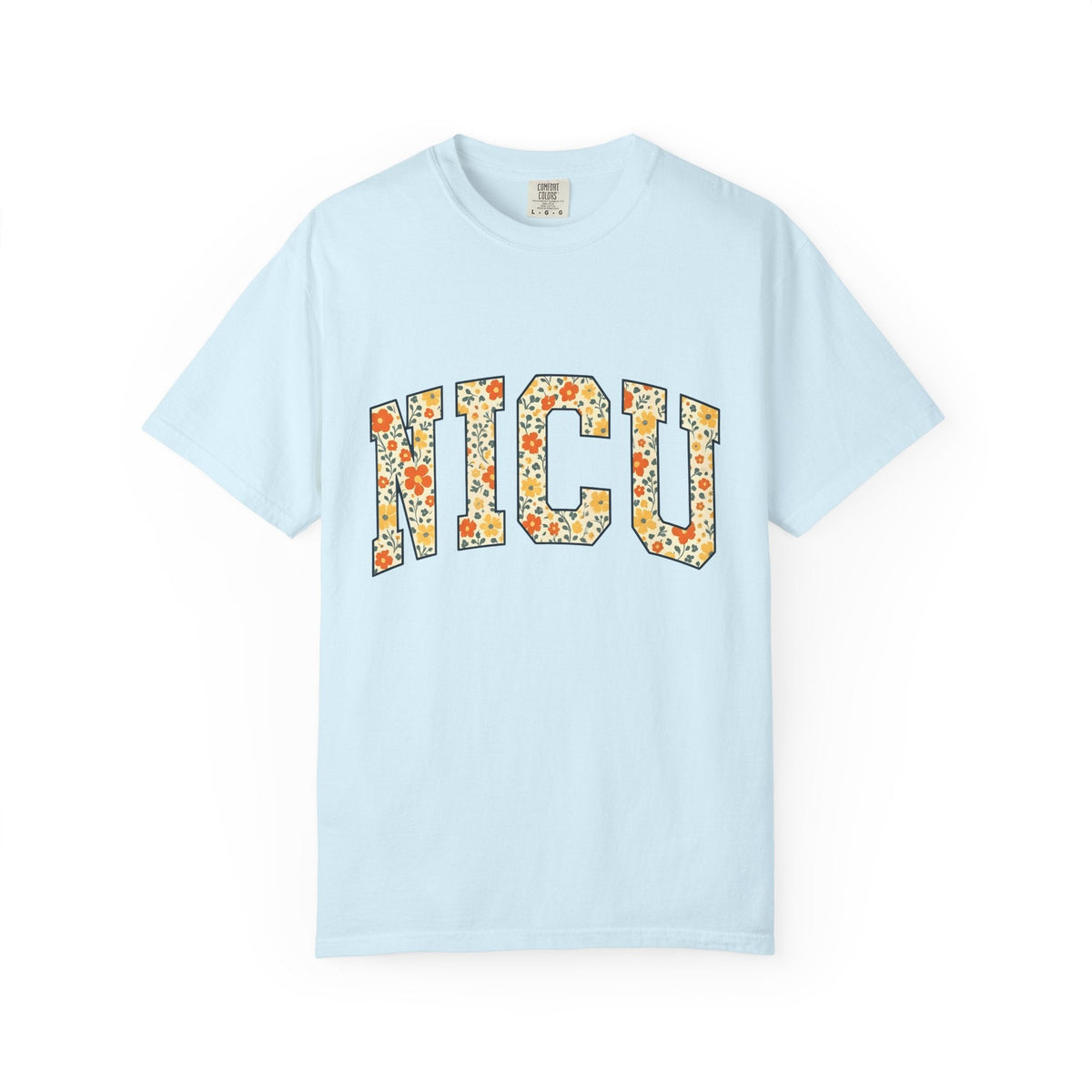 Floral Varsity Letters Boho T-Shirt – Nurse Pride Flower product image 2