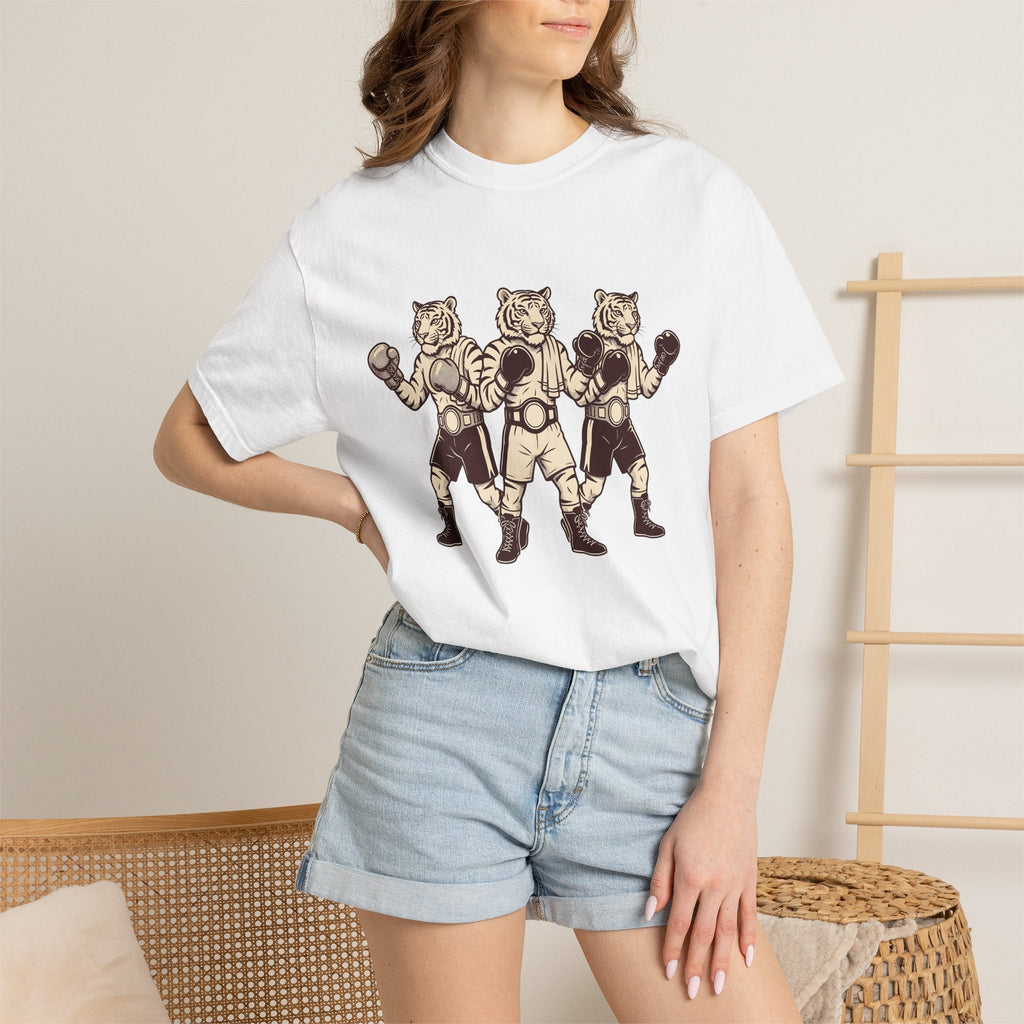Boxing Cat Nostalgic T-Shirt – Funny Sports Kitty Lover product image 6