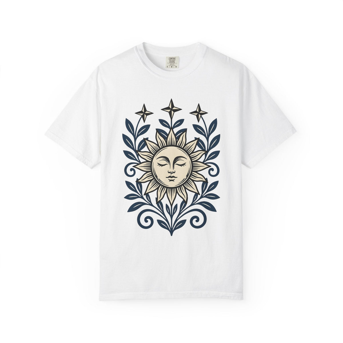 Sun Face Shirt Boho Chic Stars Unisex Gift Folk Tee T-Shirt product image 1