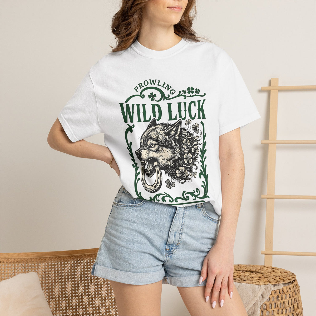 Wolf Head Shirt St Patrick's Day Animal Unisex Gift Tattoo product image 6