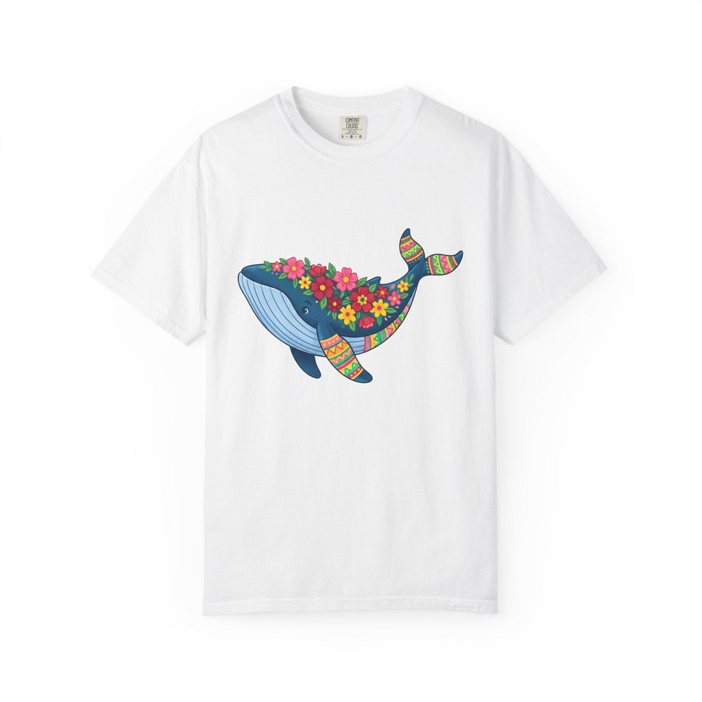 Whale Flower Shirt Animals & Flowers Sea Unisex Gift Hippie product image 1