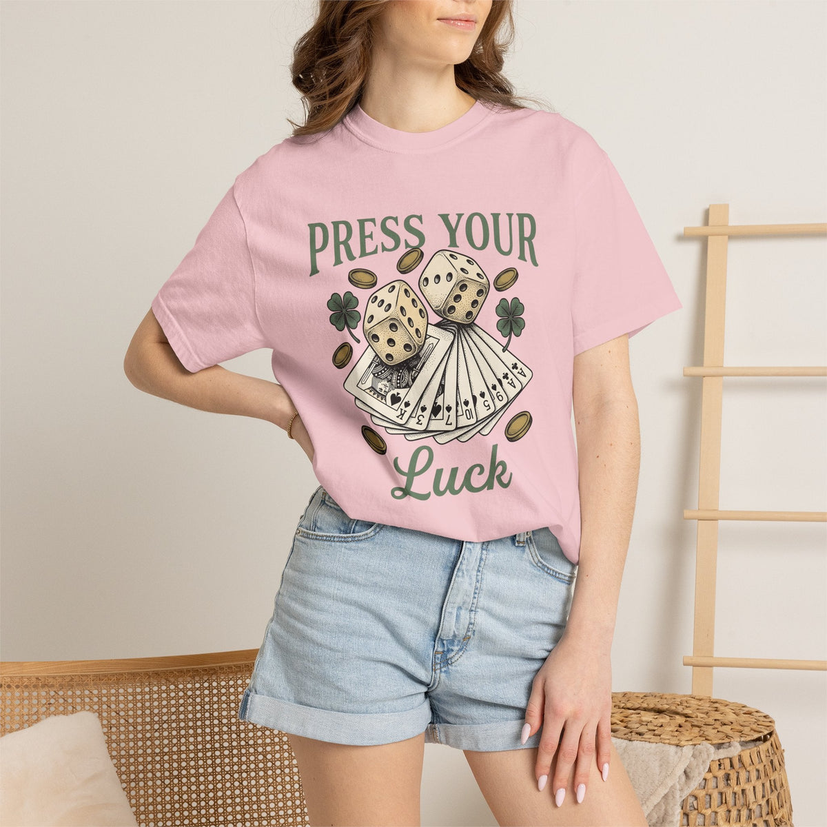 Dice Cards Shirt St. Patrick's Day Casino Unisex Gift Retro product image 12