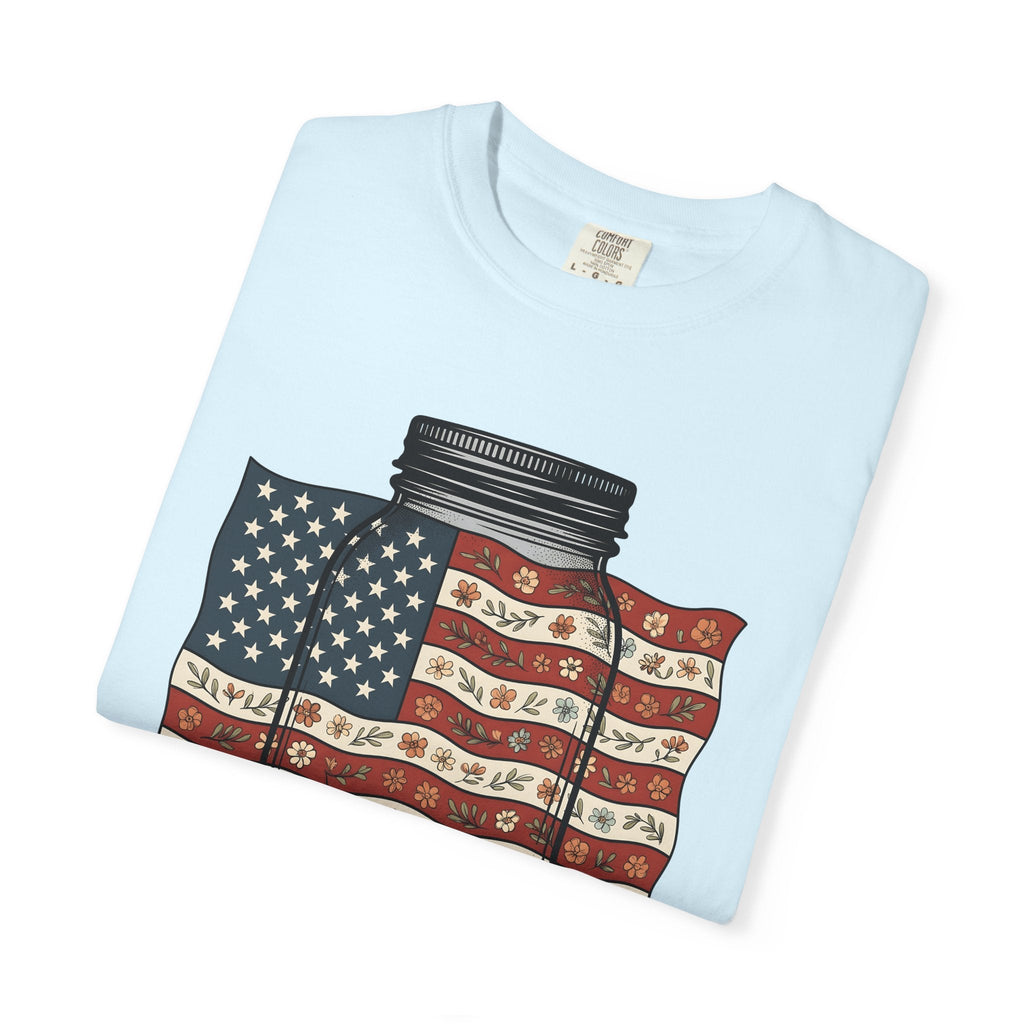 Mason Jar Flag Shirt 4th Of July Americana Unisex Gift Old product image 8