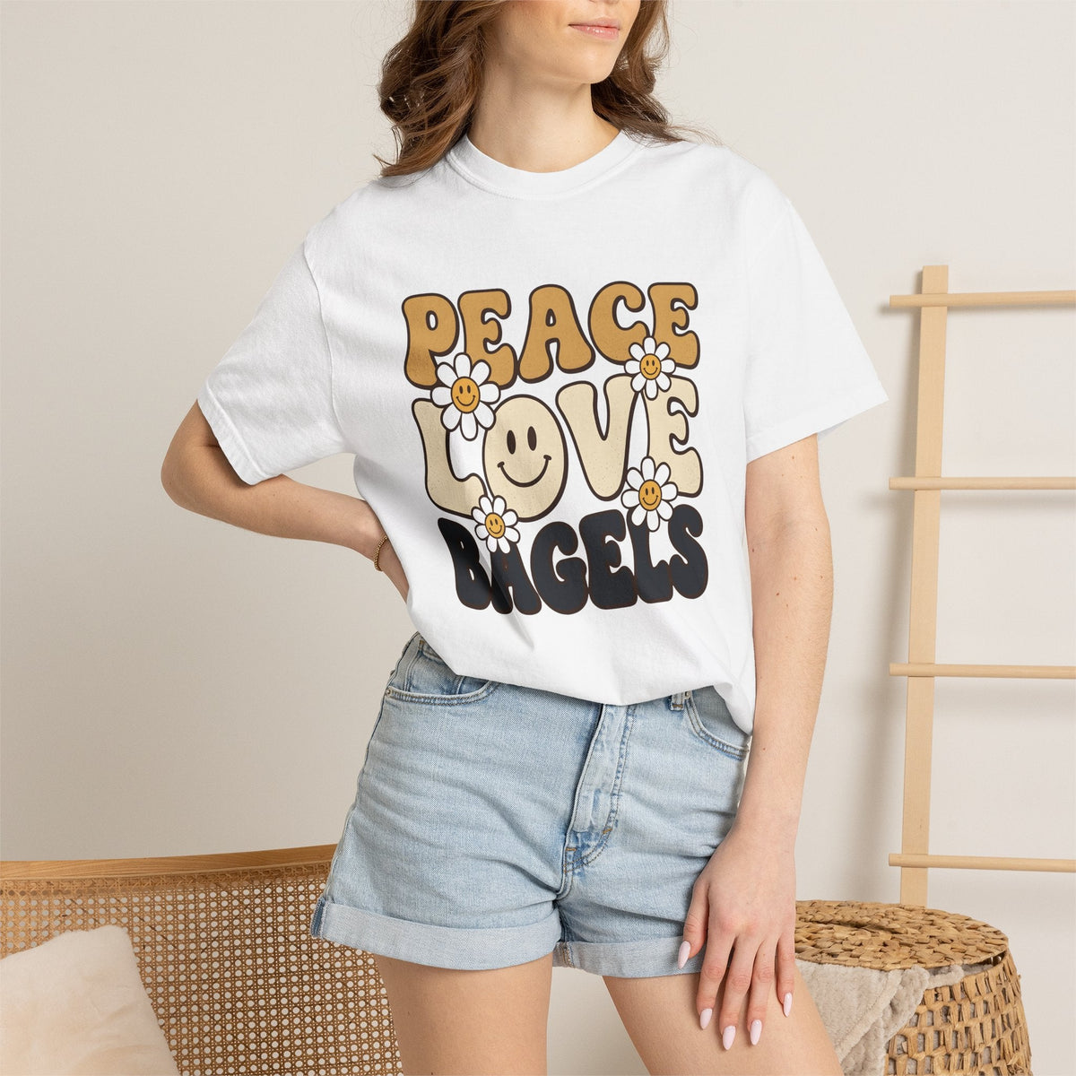 Bagel Art Shirt Bagels Pastry Unisex Gift Hand Drawn Tee product image 6