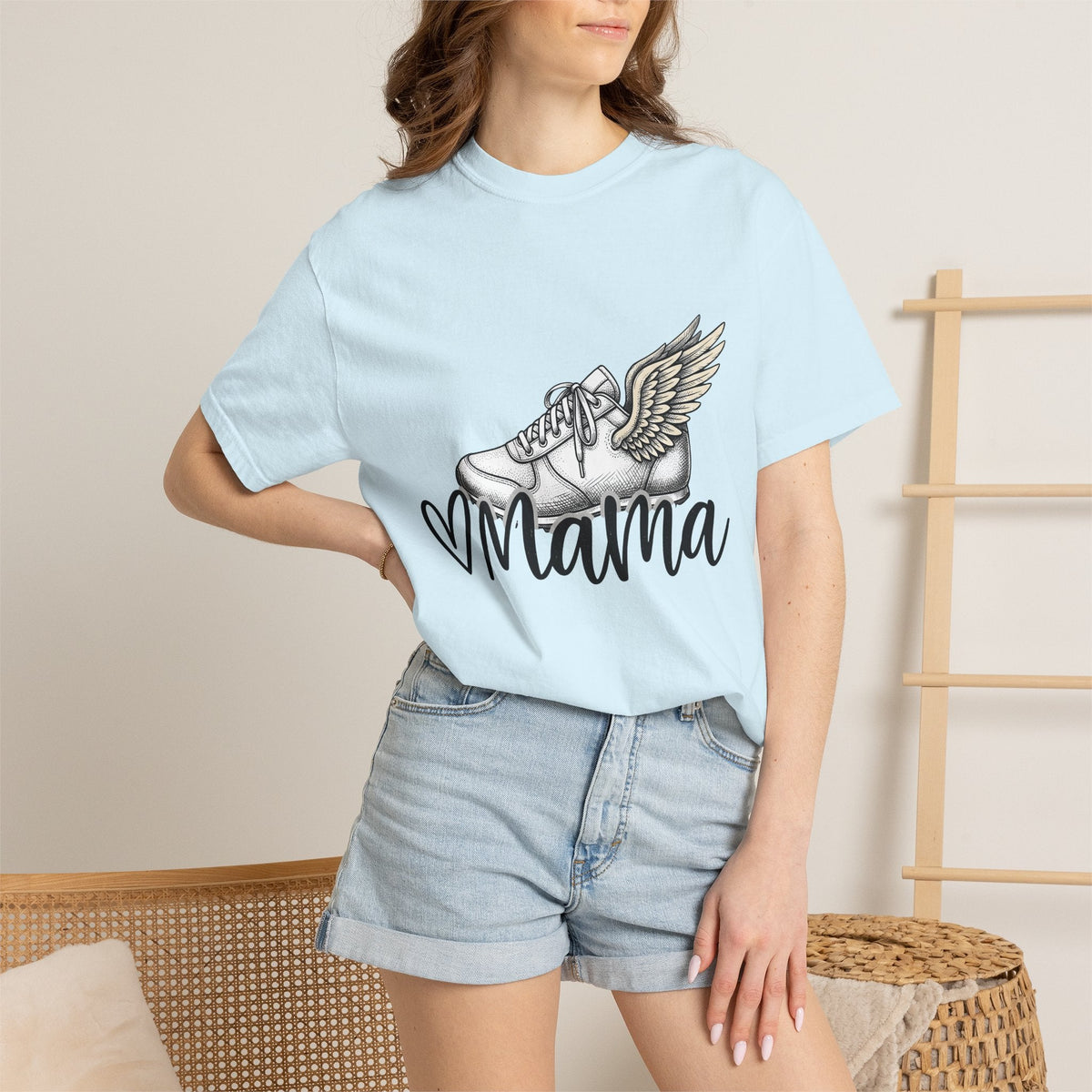 Winged Sneaker Shirt Moms Fitness Gift for Women Hand Drawn Tee Sneakers T-Shirt