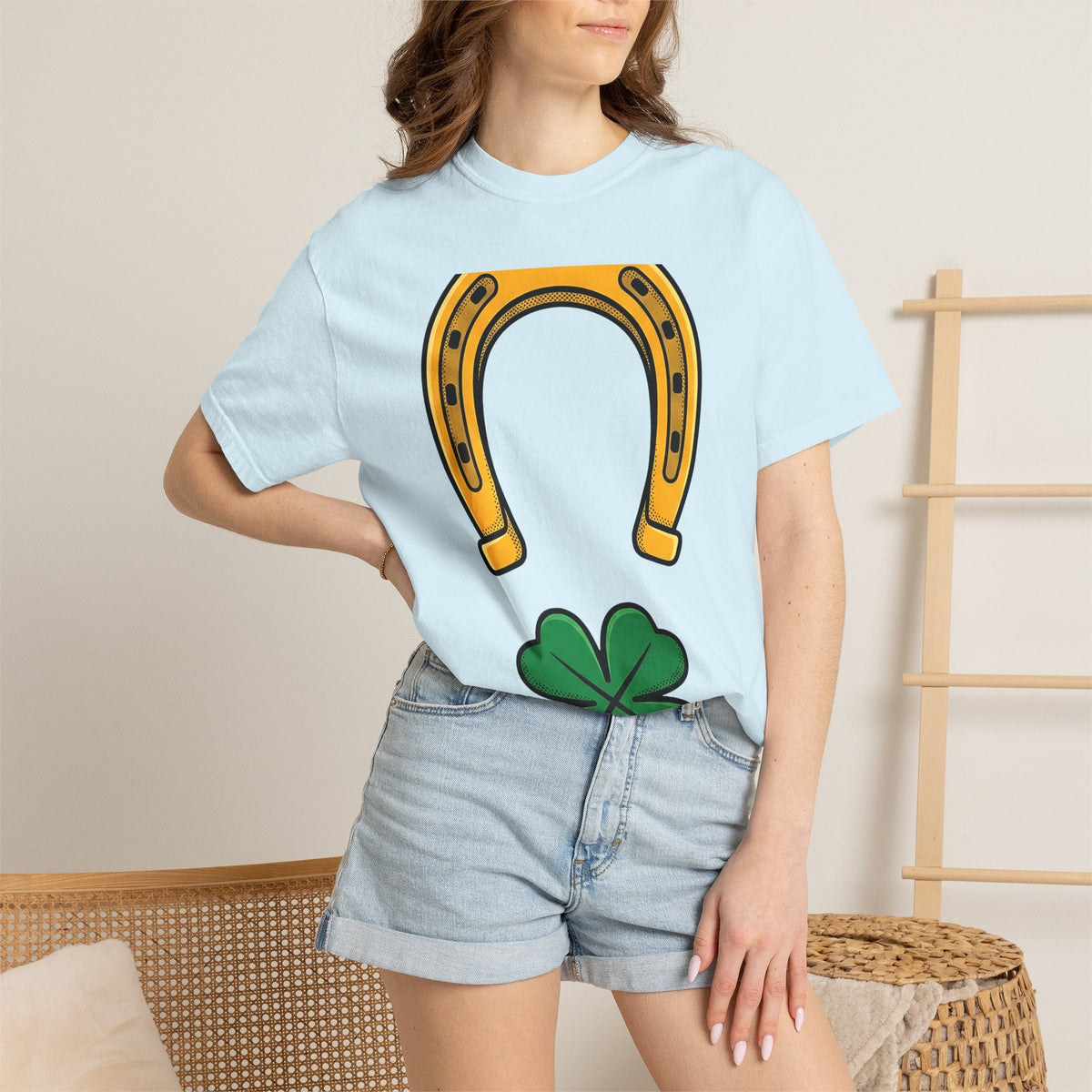 Horseshoe Clover Shirt St Patrick's Day Superstition Unisex product image 9
