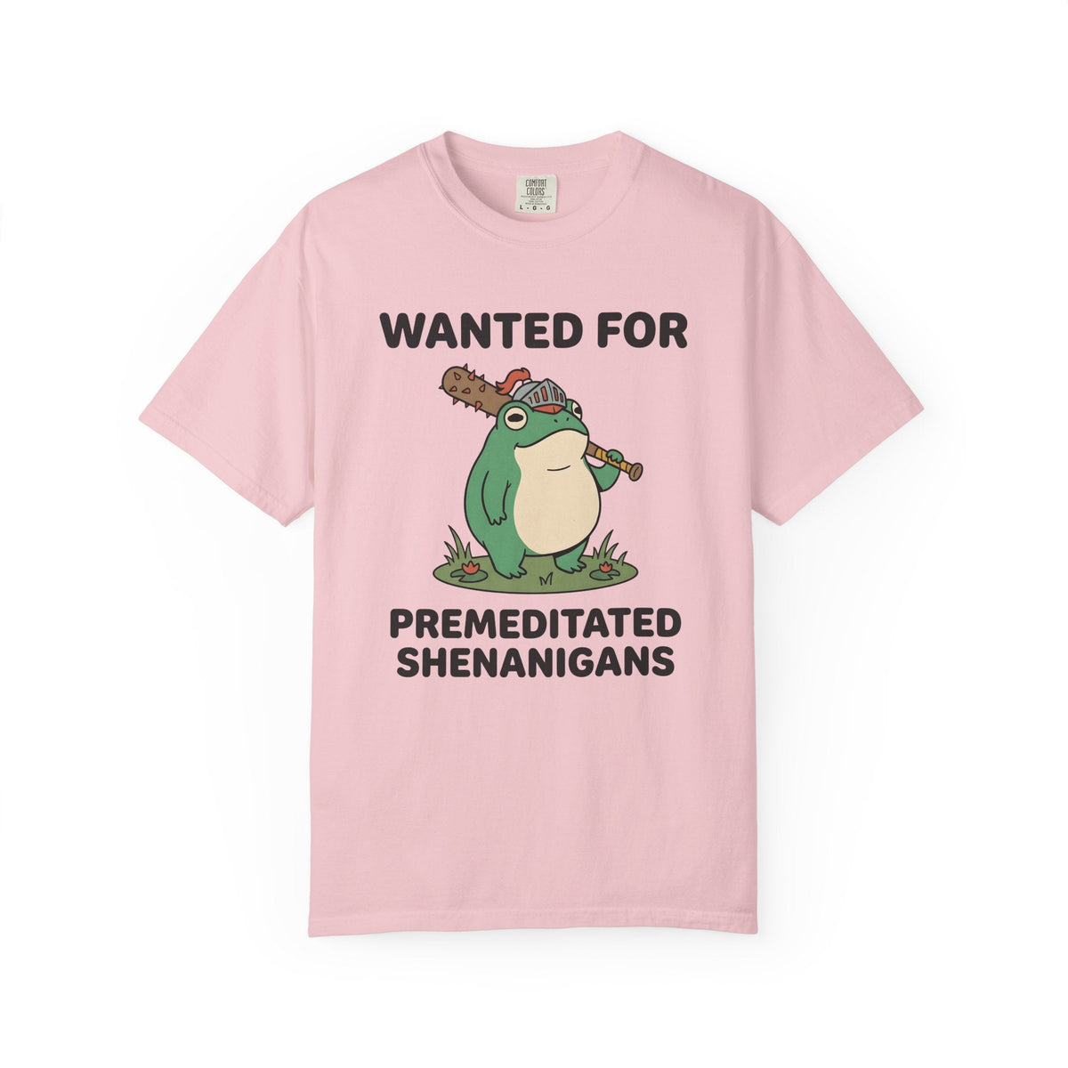 Frog Soldier Cartoon T-Shirt – Funny Spiked Amphibian product image 3