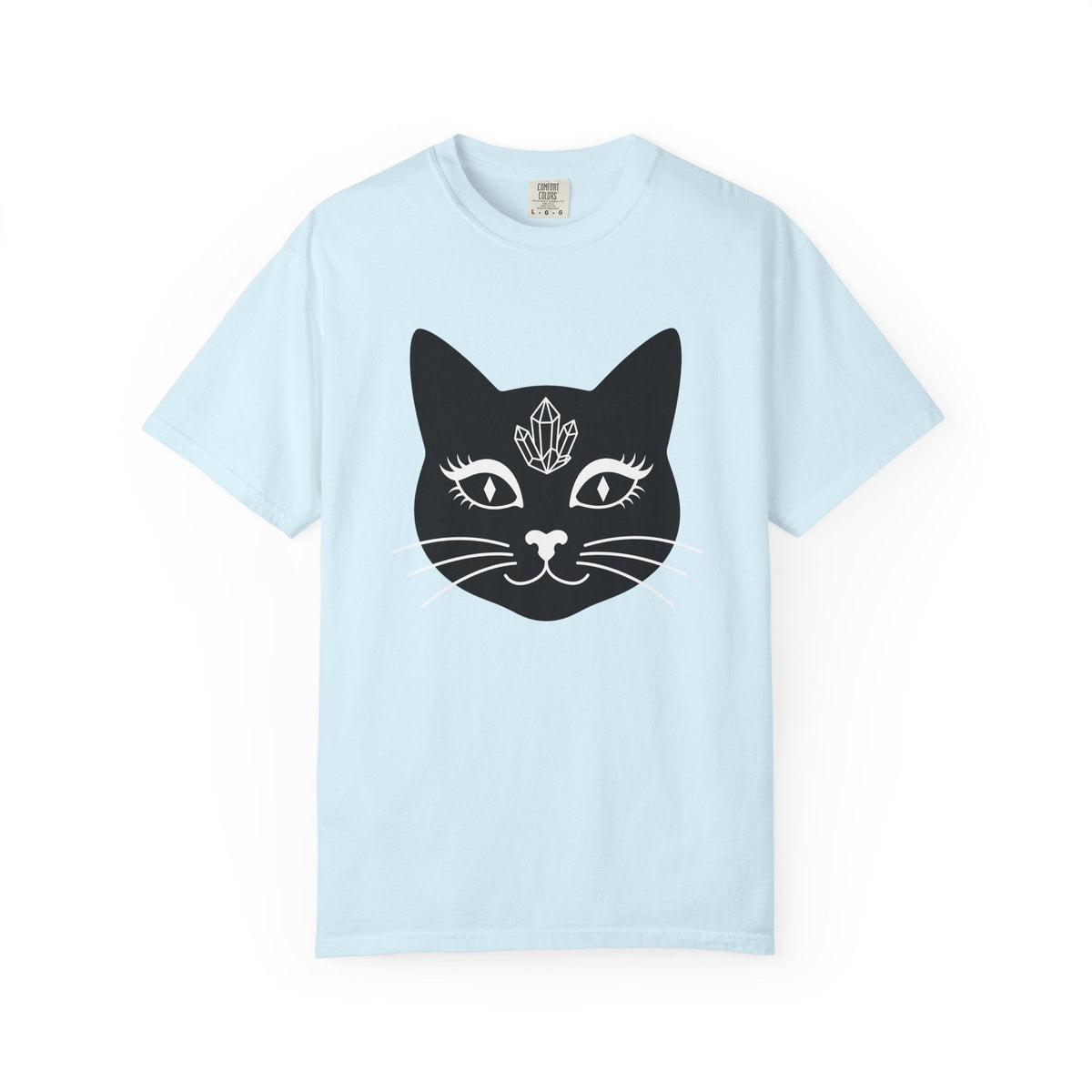 Black Cat Face Shirt Witchy Gift for Women Minimalist Tee product image 2