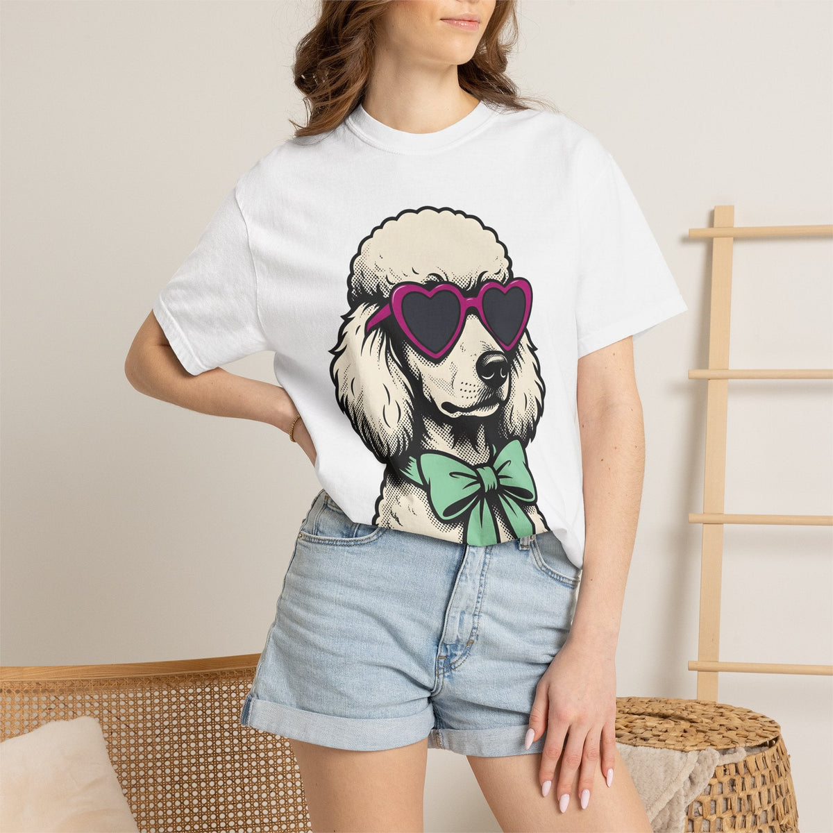 Poodle Dog Shirt Fashion Gift Women Cartoon Tee T-Shirt Fan product image 6