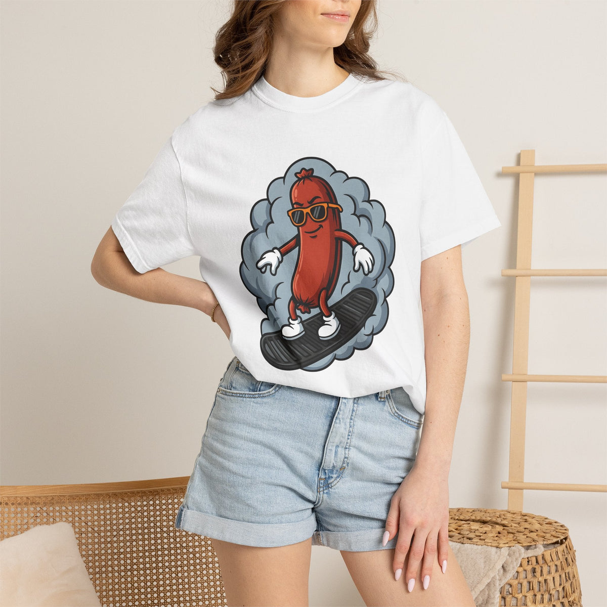 Kielbasa Skateboard Shirt Sports Recipe Unisex Gift Doodle product image 6